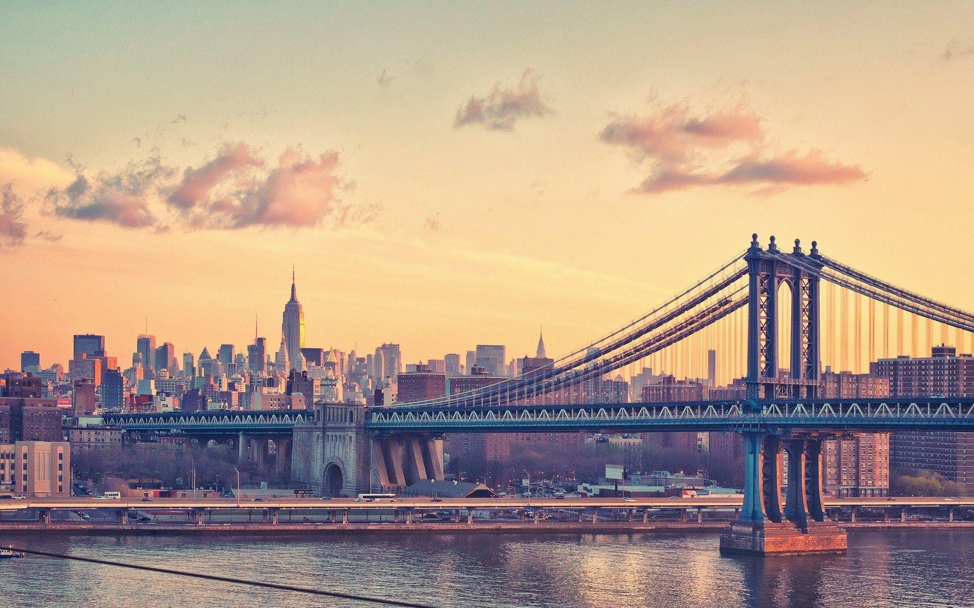 1920x1200 New York City Manhattan Bridge Photography