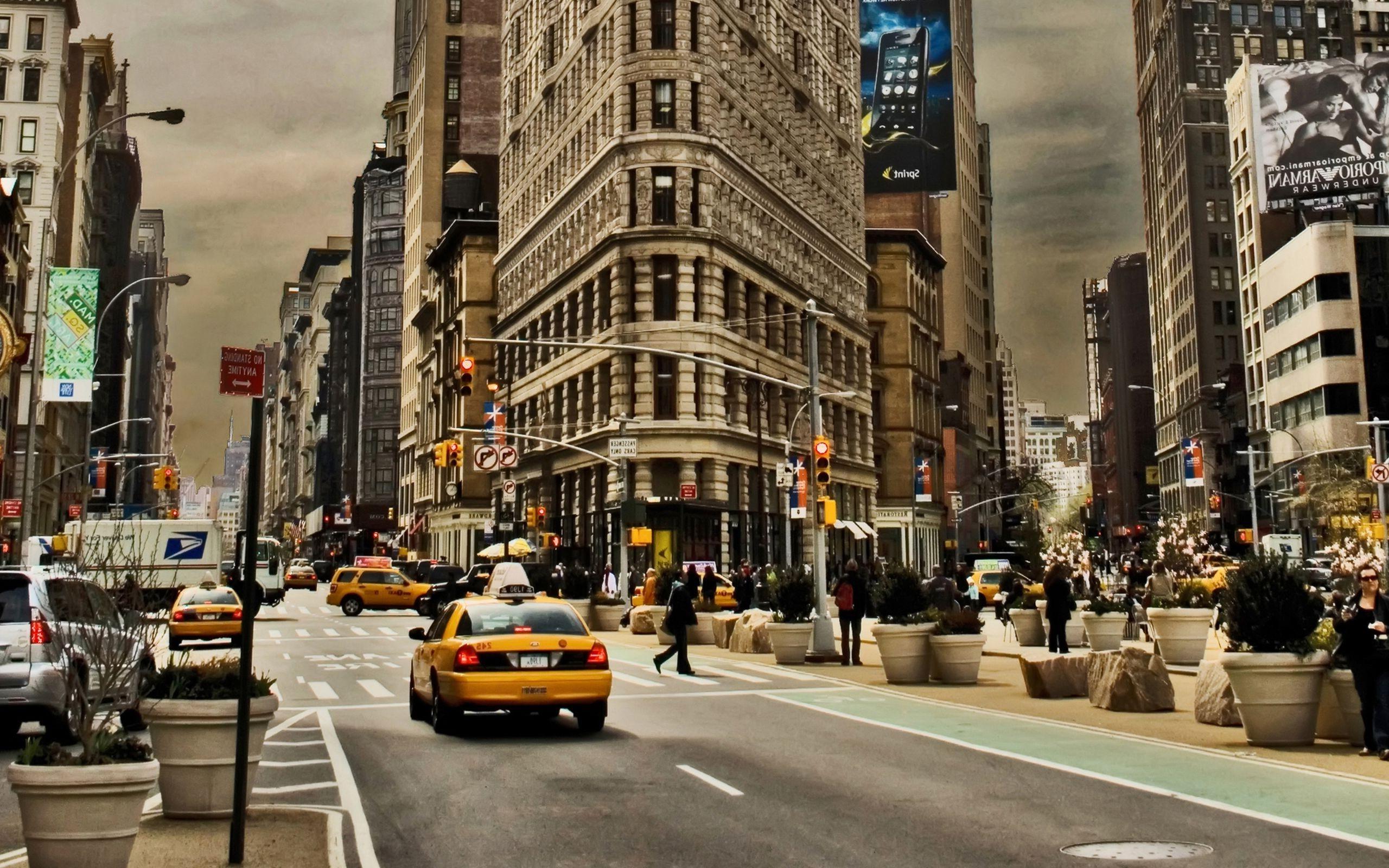 2560x1600 New York City Street Wallpaper Desktop Background