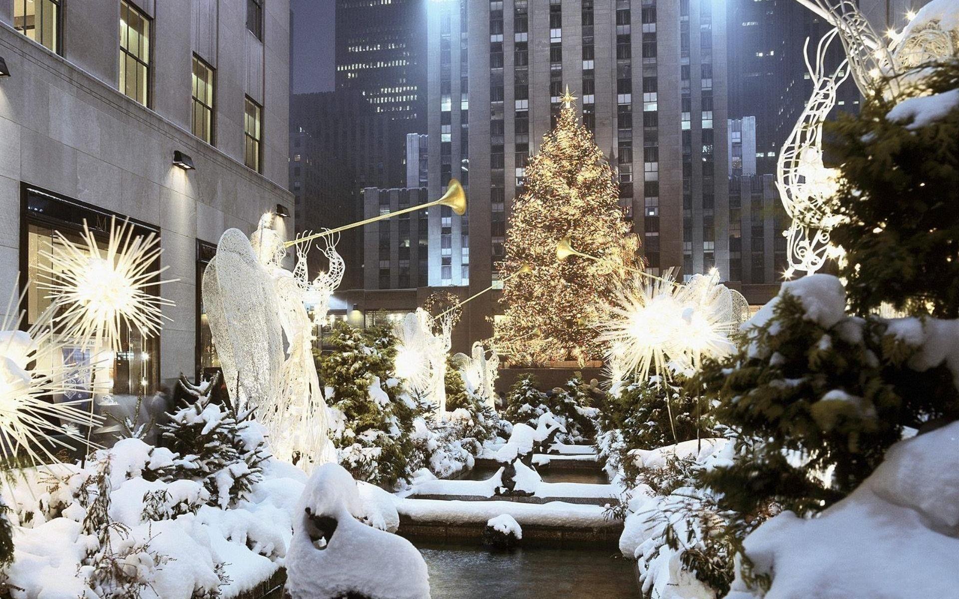 1920x1200 New York Christmas Wallpaper