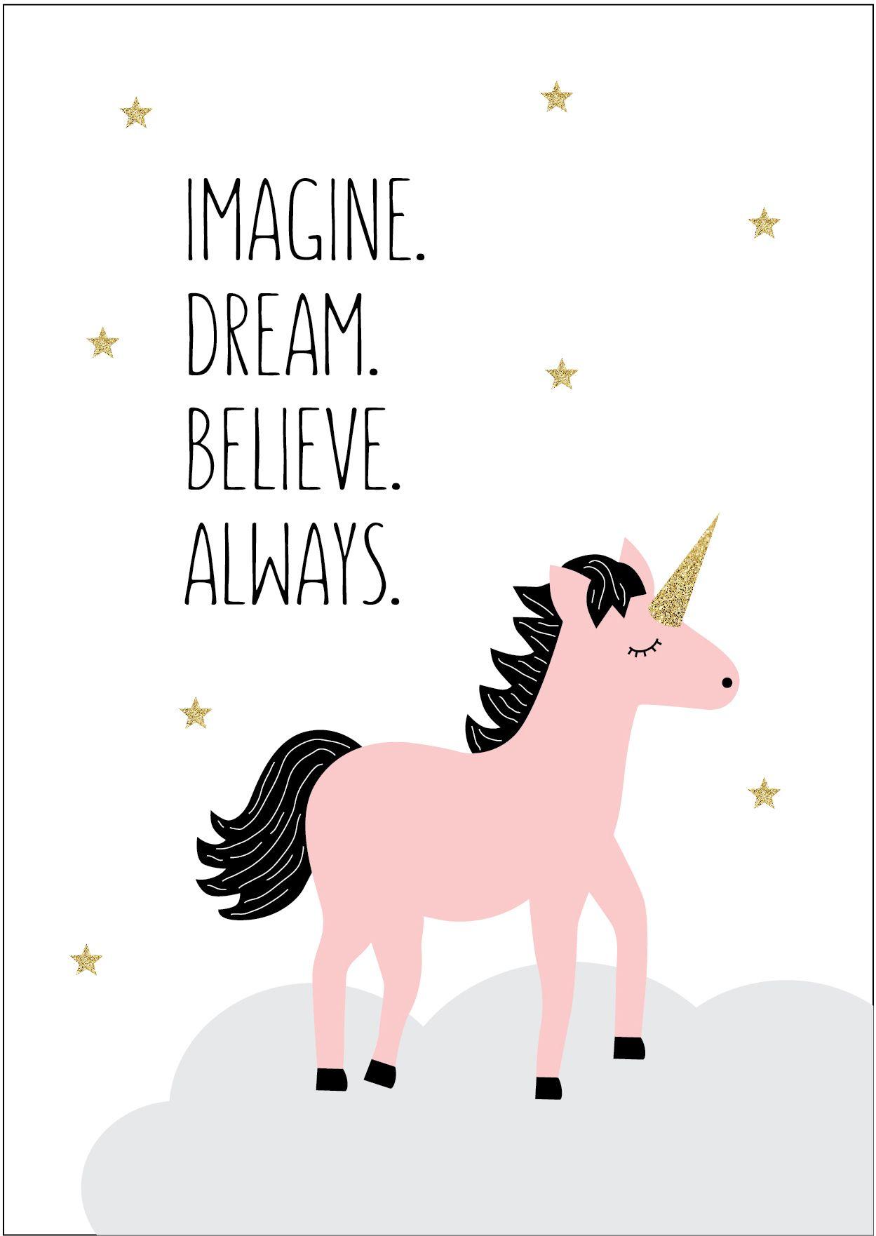 1249x1762 This 'Dream Unicorn' print or canvas is the perfect addition to any