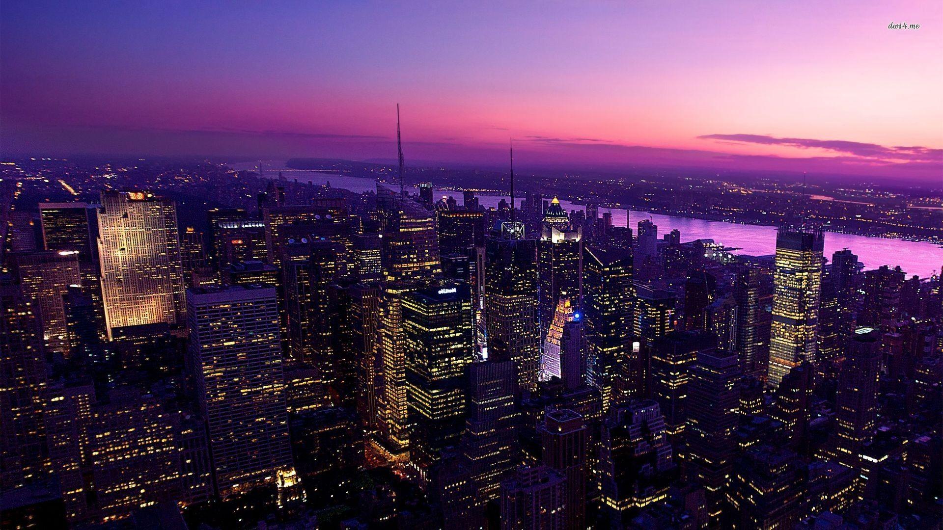 1920x1080 New York at Night Wallpaper