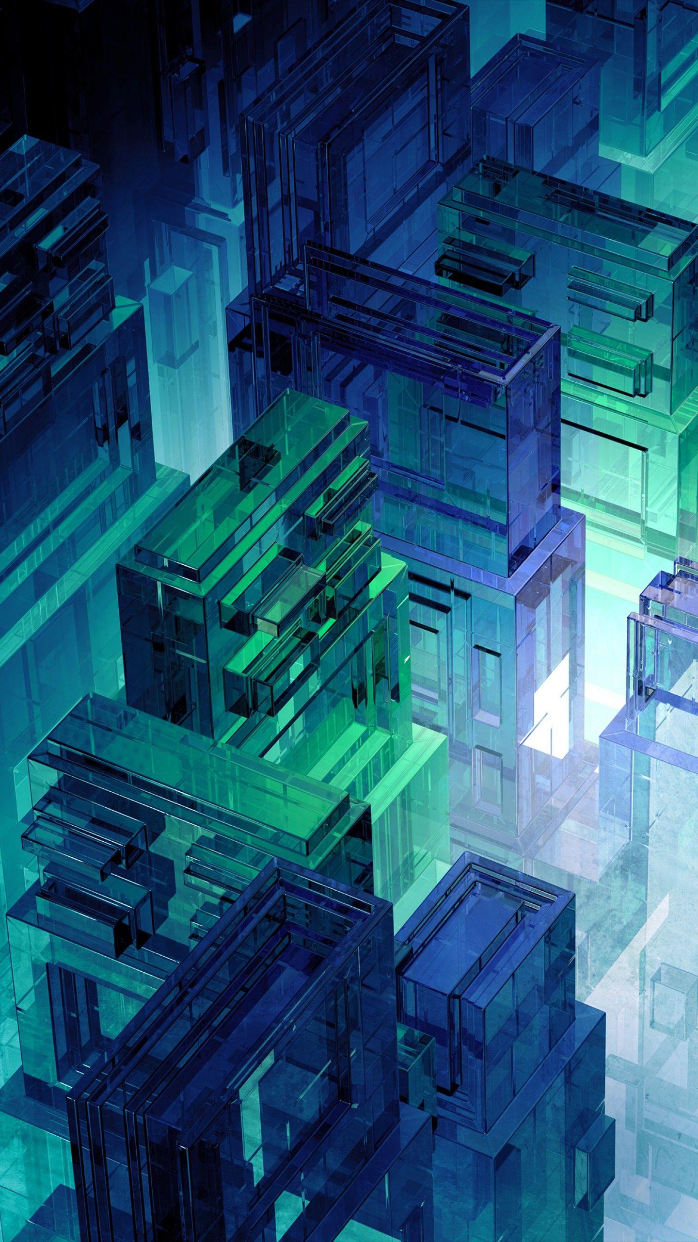 1440x2560 Wallpaper Asus ROG Phone, abstract, colorful, Android 8.0