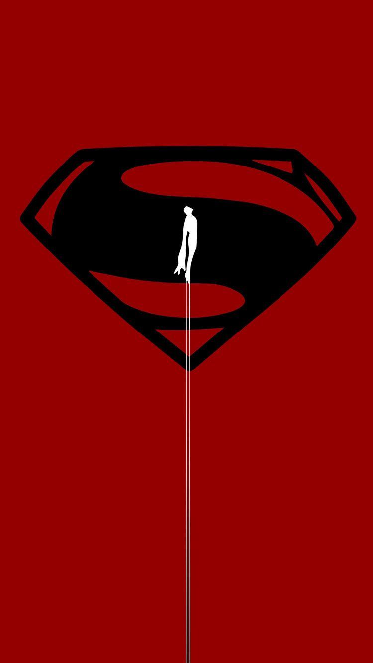 750x1334 Wallpaper Superman Minimal iPhone 7 iPhone X