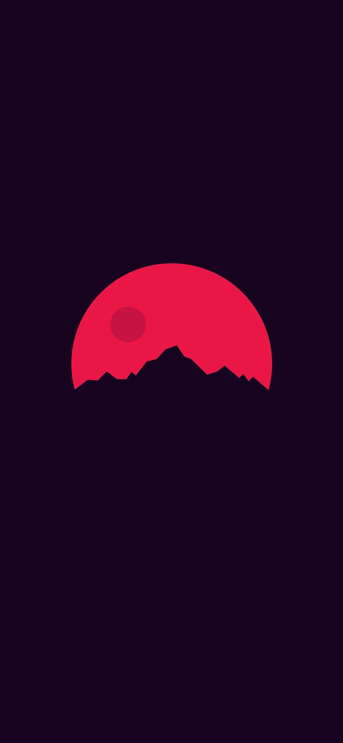 1125x2436 Minimal Sunset Art Illustration Wallpaper