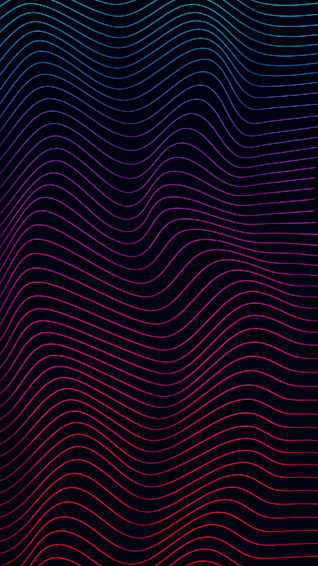 1080x1920 Pink and green wave wallpaper, Photohop, waves, abstract