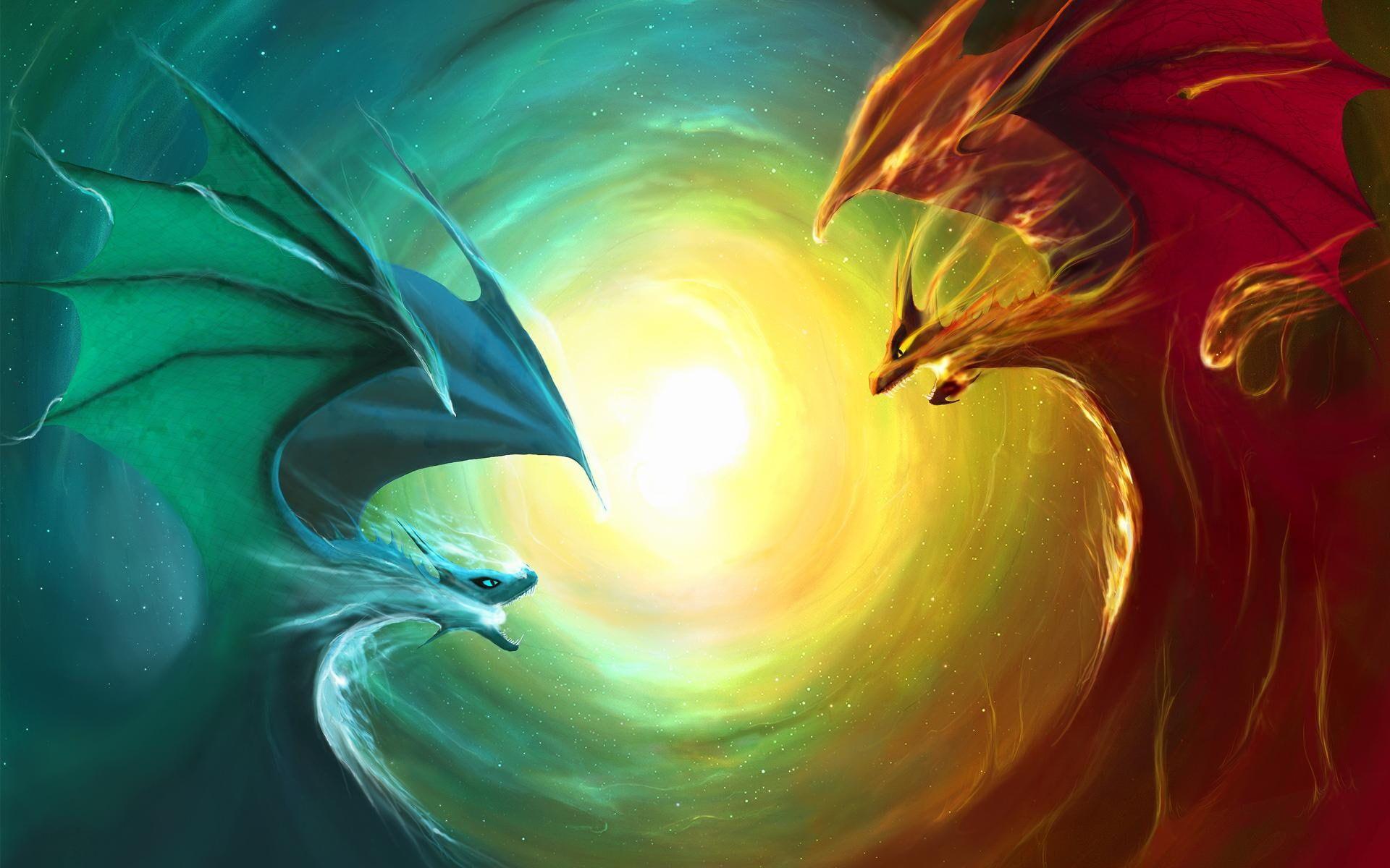 1920x1200 Stunning Fire And Ice Phoenix Wallpaper image For Free