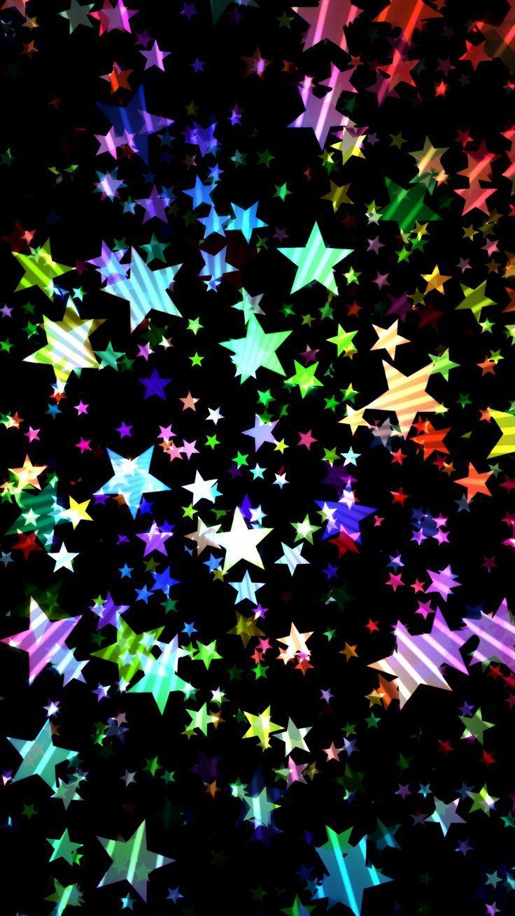 736x1308 Tap to download #shiny #stars #colorful #abstract #wallpaper