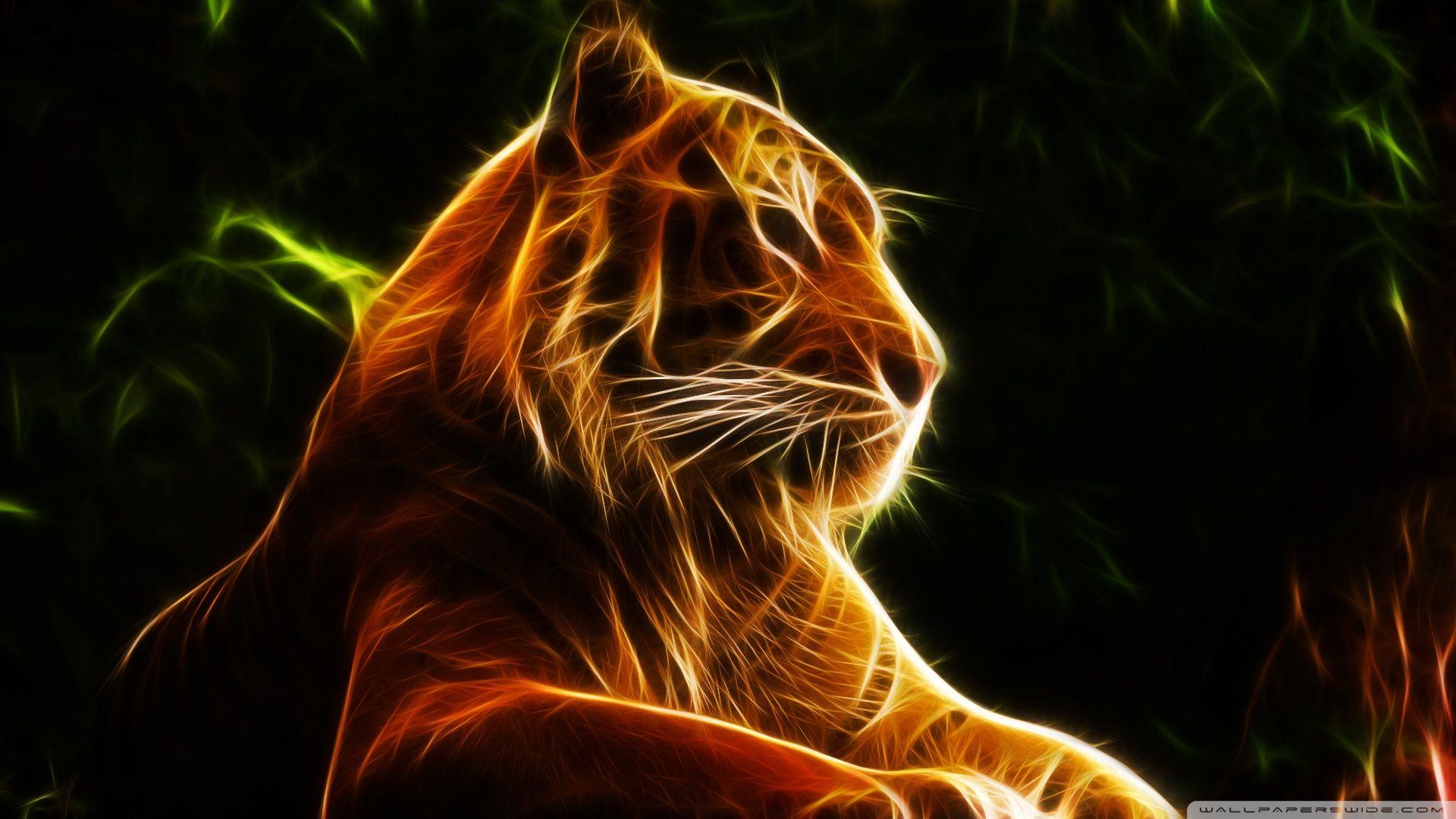 1920x1080 Free download Abstract Tiger HD Wallpaper [1920x1080]