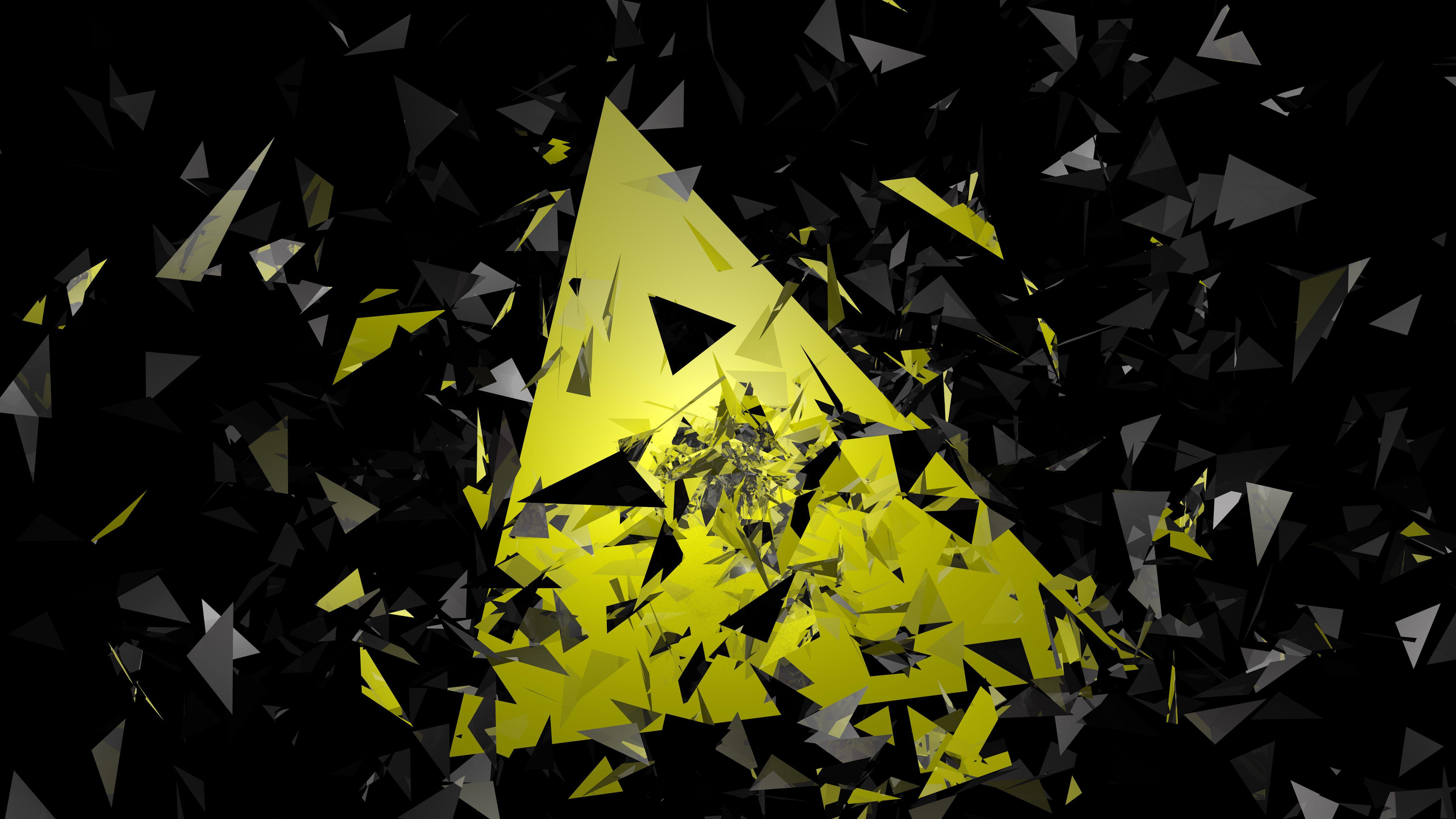 5120x2880 Triangle Broken Glass Abstract 5k, HD Abstract, 4k