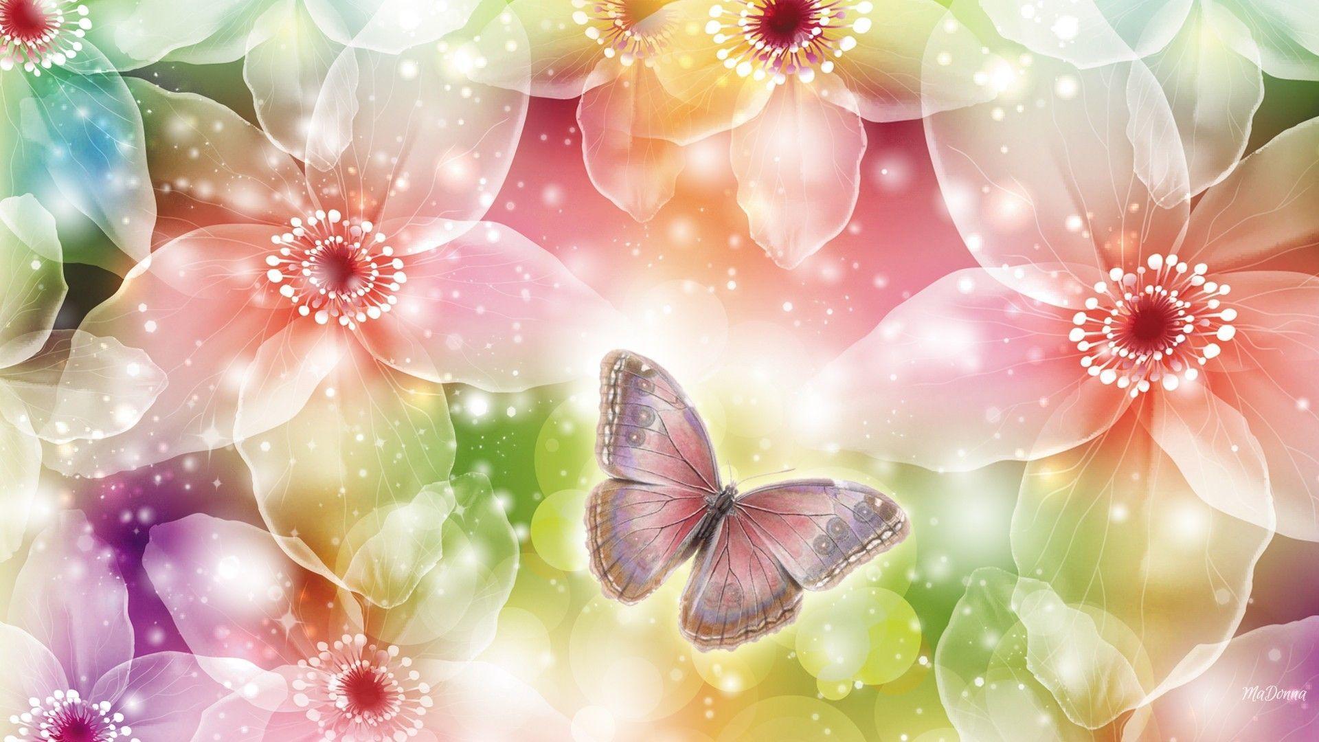 1920x1080 Abstract Flowers Wallpaper