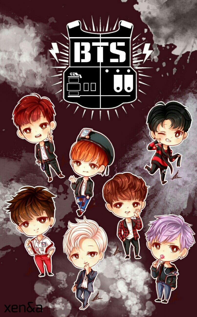 BTS Cute Anime Wallpapers - Top Free BTS Cute Anime Backgrounds -  WallpaperAccess