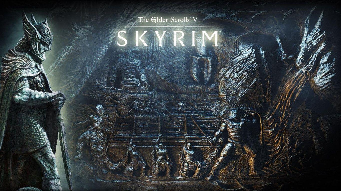 1366x768 epic wallpaper skyrim