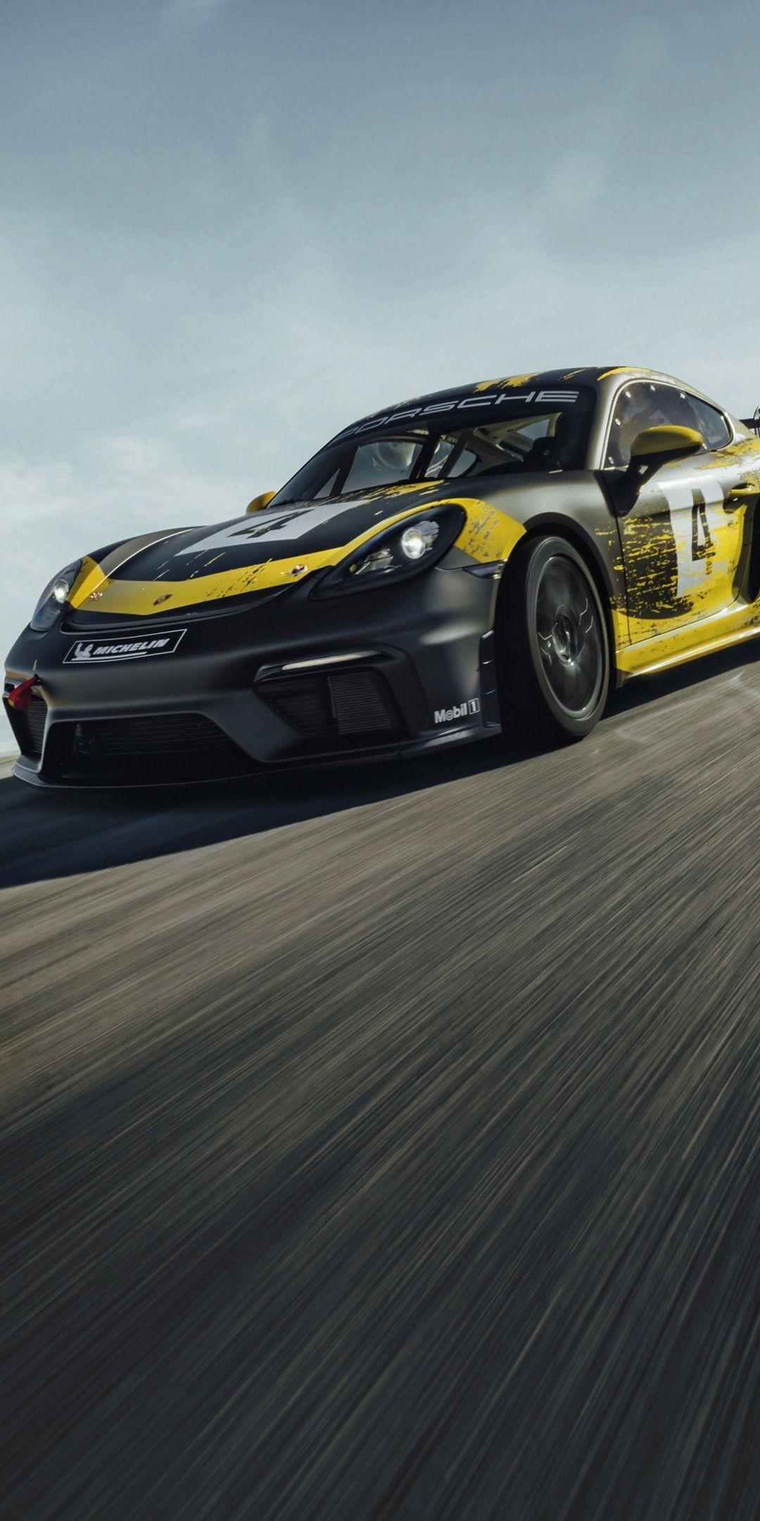 1080x2160 On track, Porsche Cayman GT 1080x2160 wallpaper. Porsche