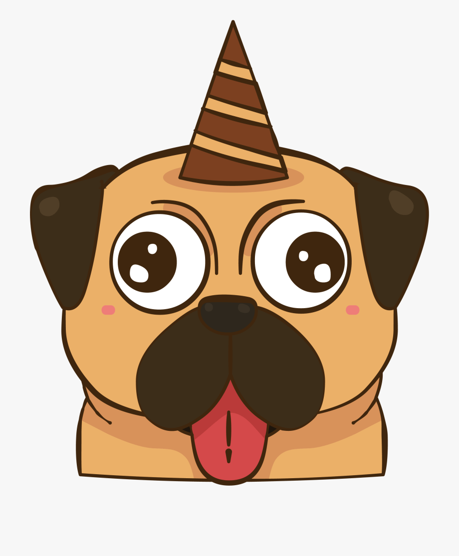 920x1115 Pug iPhone Cartoon Birthday Png