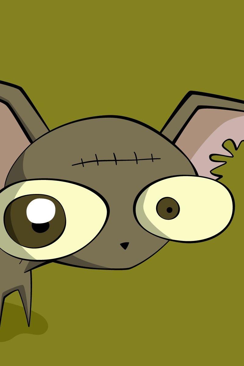 800x1200 Download wallpaper 800x1200 anime, cartoon, dog, eyes, green
