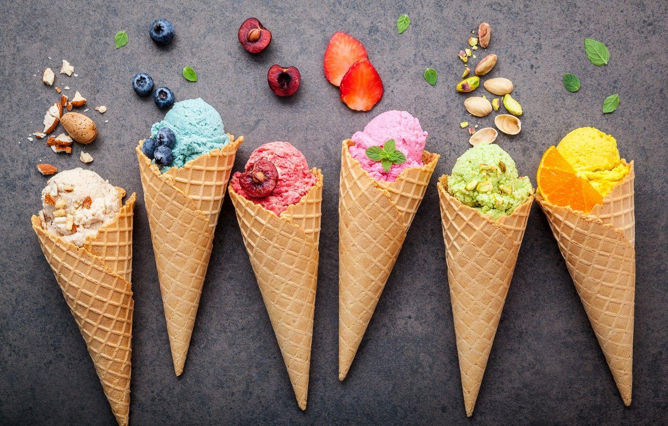 1332x850 Ice Cream Fruit Wallpaper For Dekstop