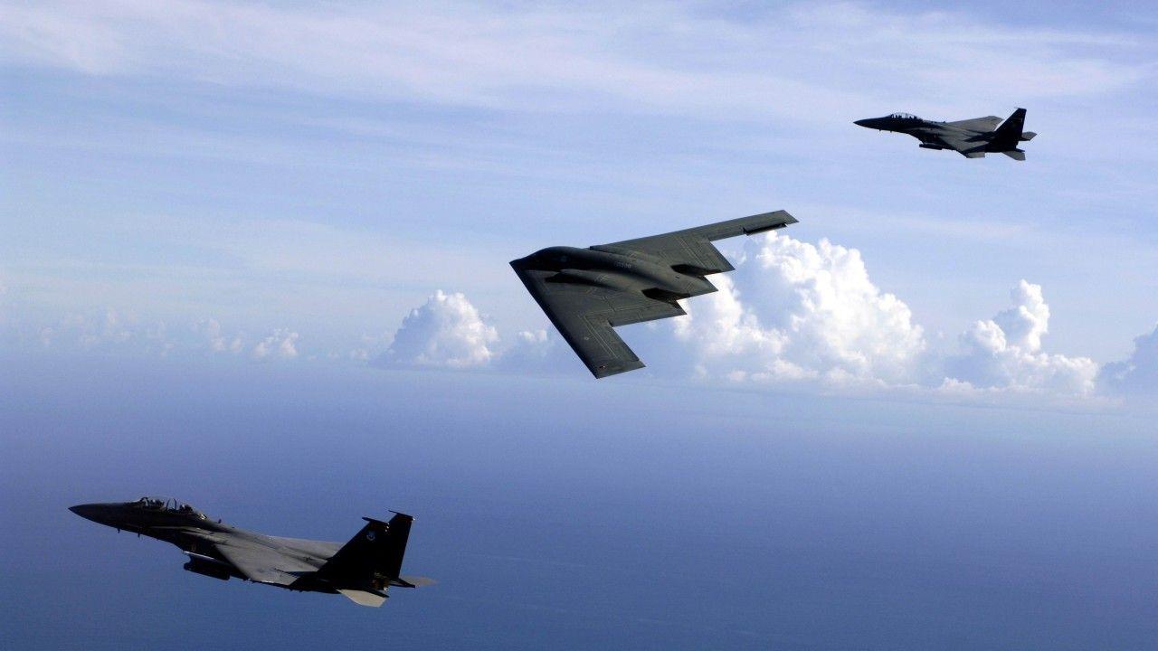 1280x720 Wallpaper F 15E, B 2 Spirit, bomber, Aircraft, U.S. Air