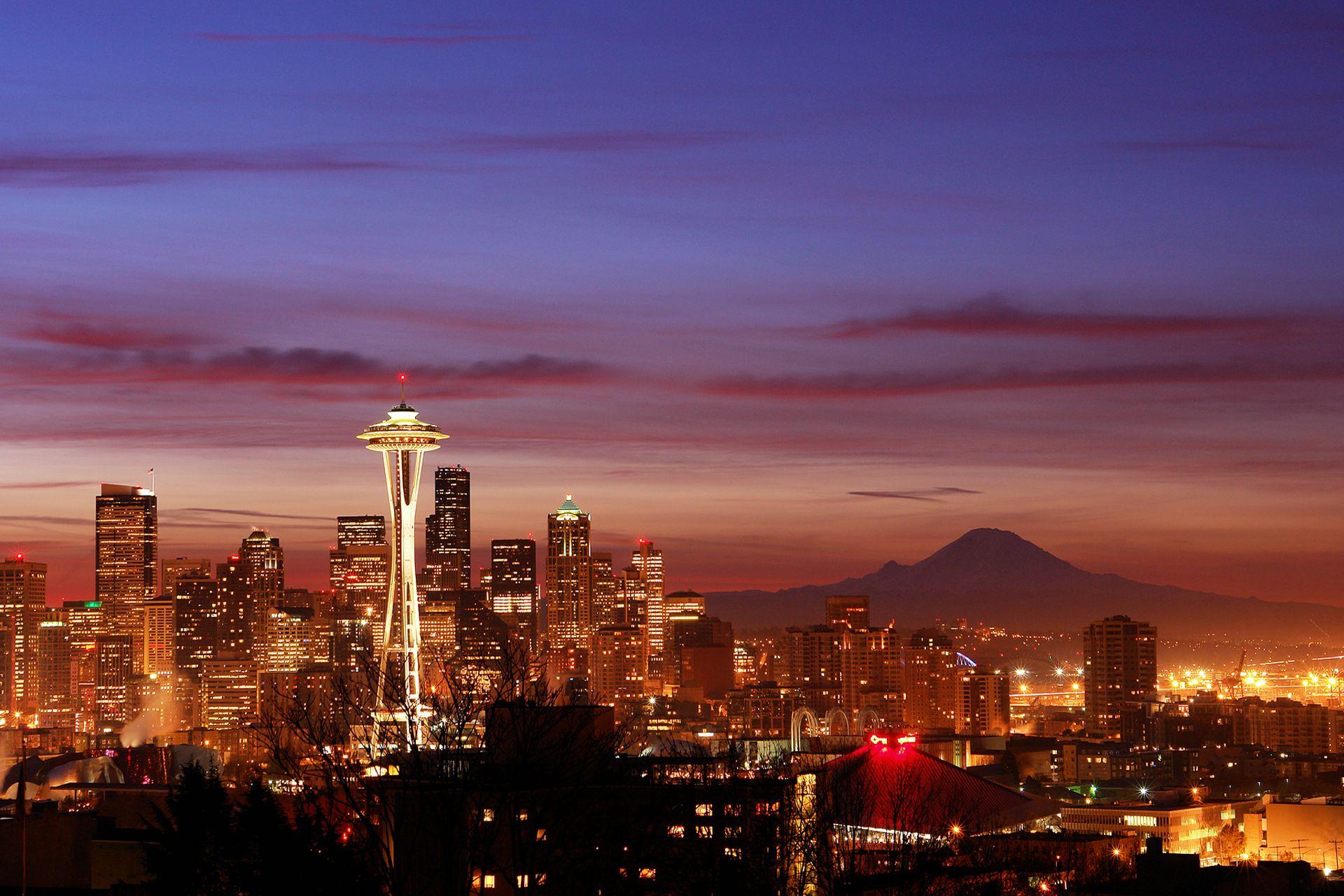 Seattle at Night Wallpapers - Top Free Seattle at Night Backgrounds ...