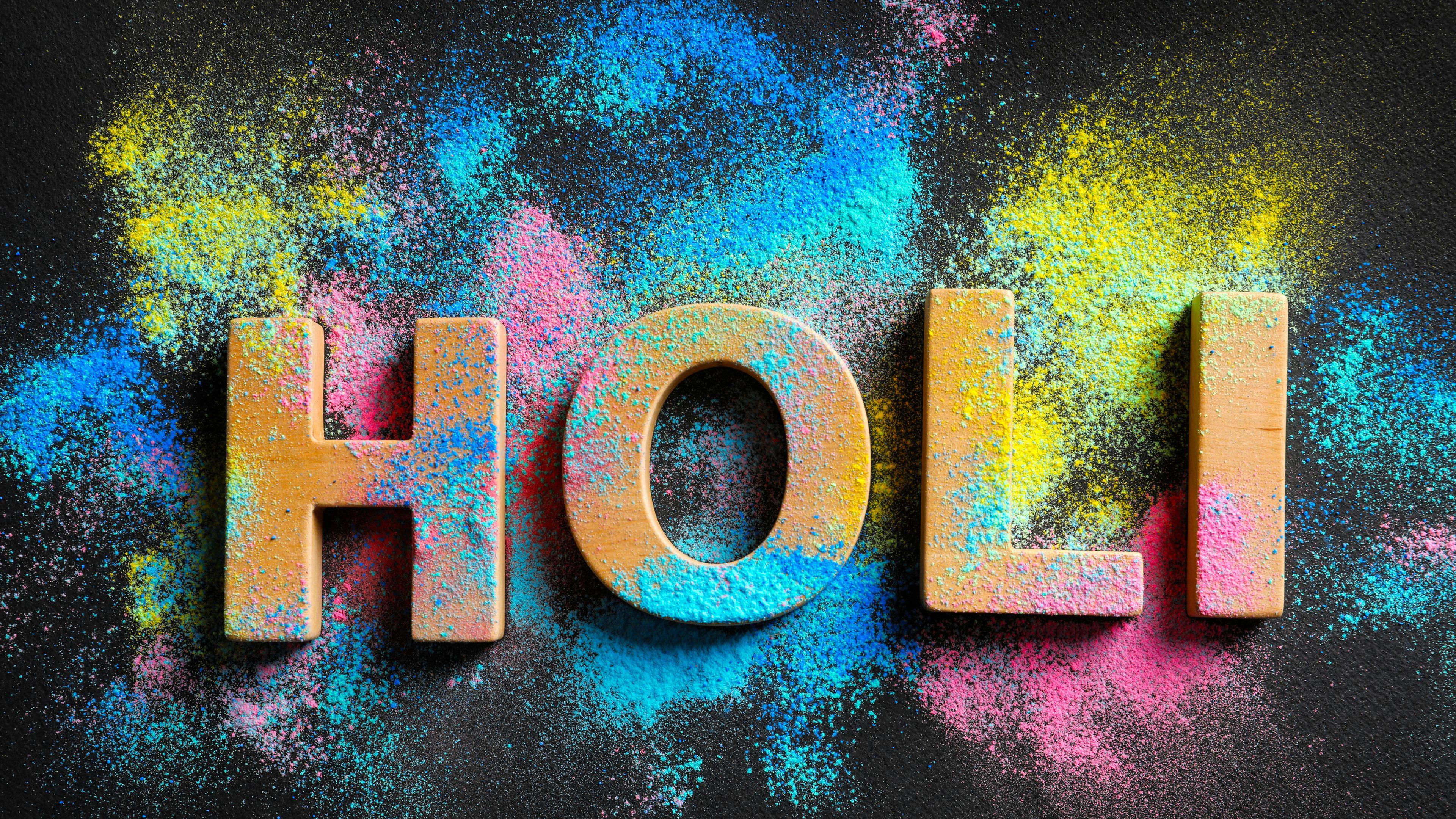 3840x2160 Colorful Holi 4K HD CELEBRATIONS