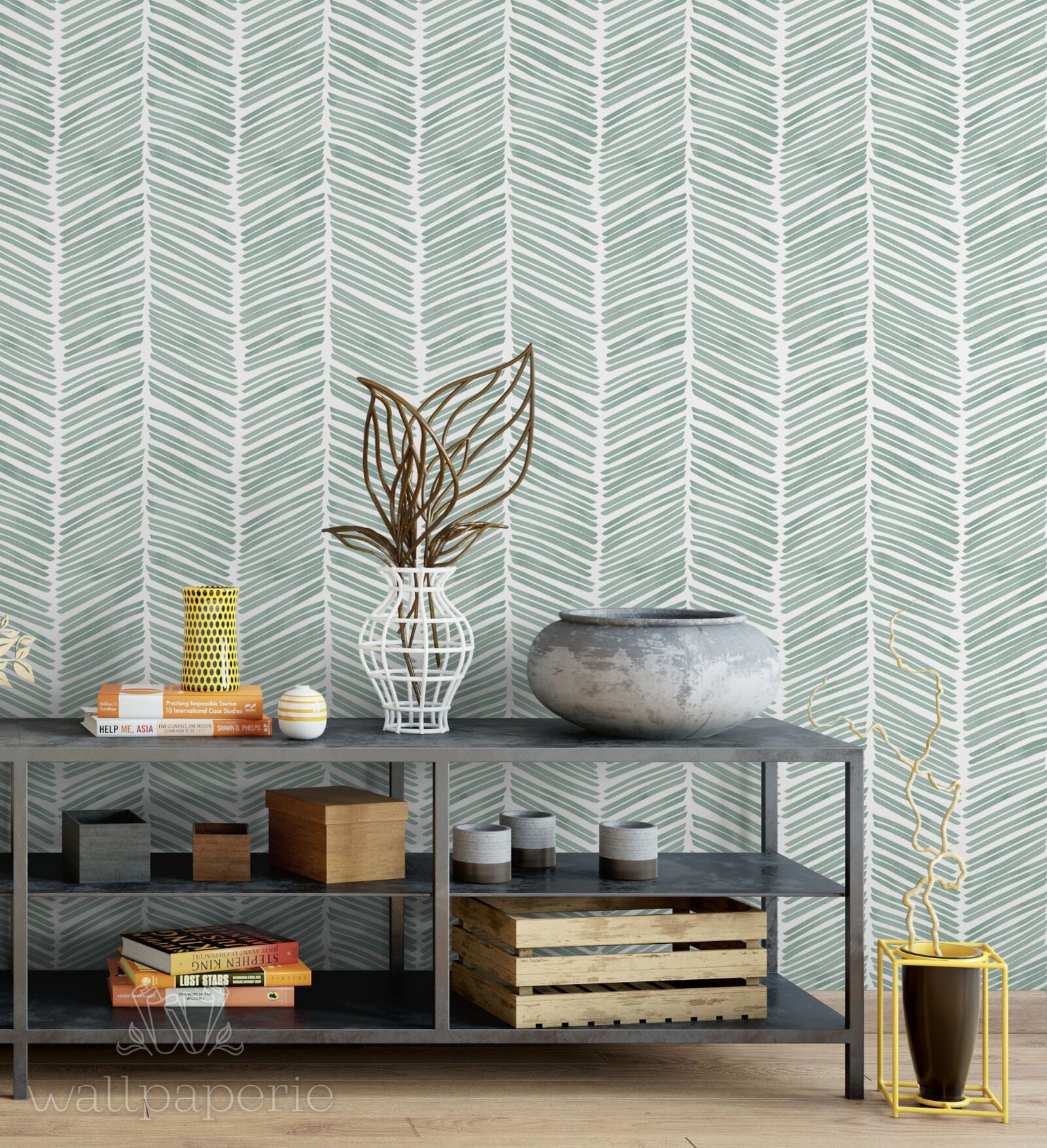 1600x1754 Watercolor Herringbone