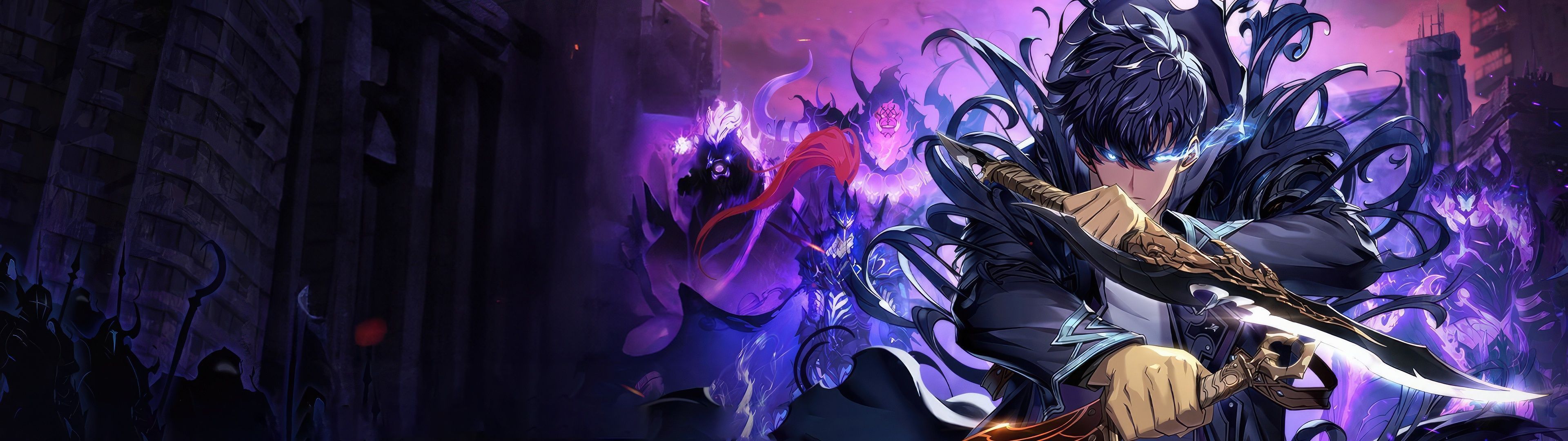 3840x1080 Solo Leveling: Arise Game Art 4K Wallpaper