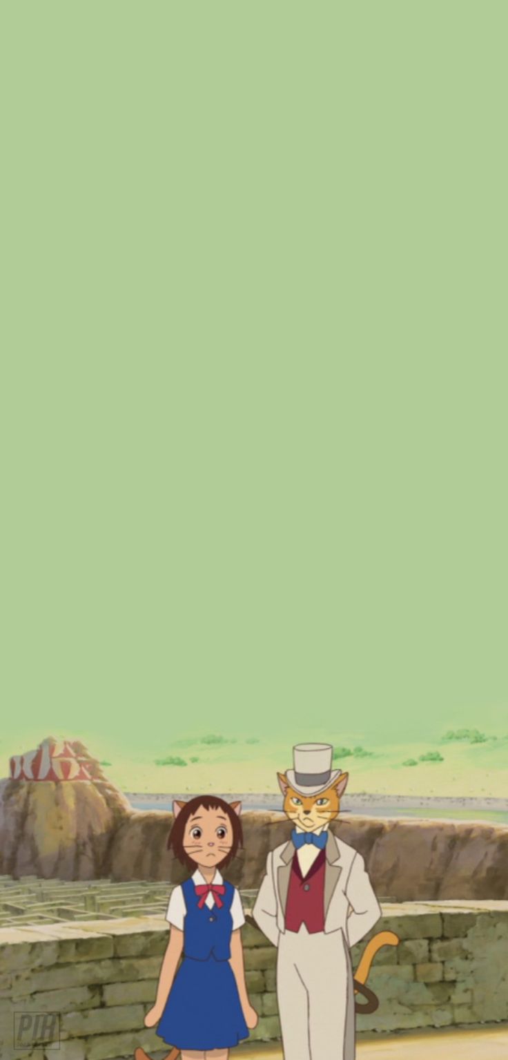 736x1534 Baron: The Cat Returns Wallpaper