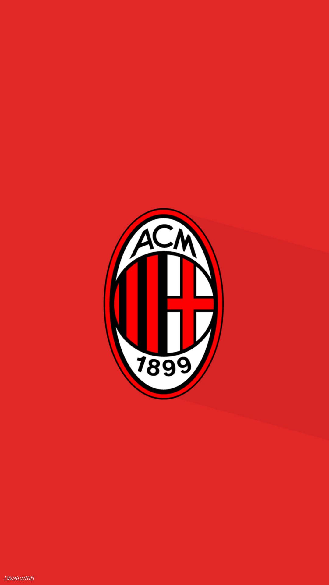 1080x1920 Simple Red Ac Milan Wallpaper