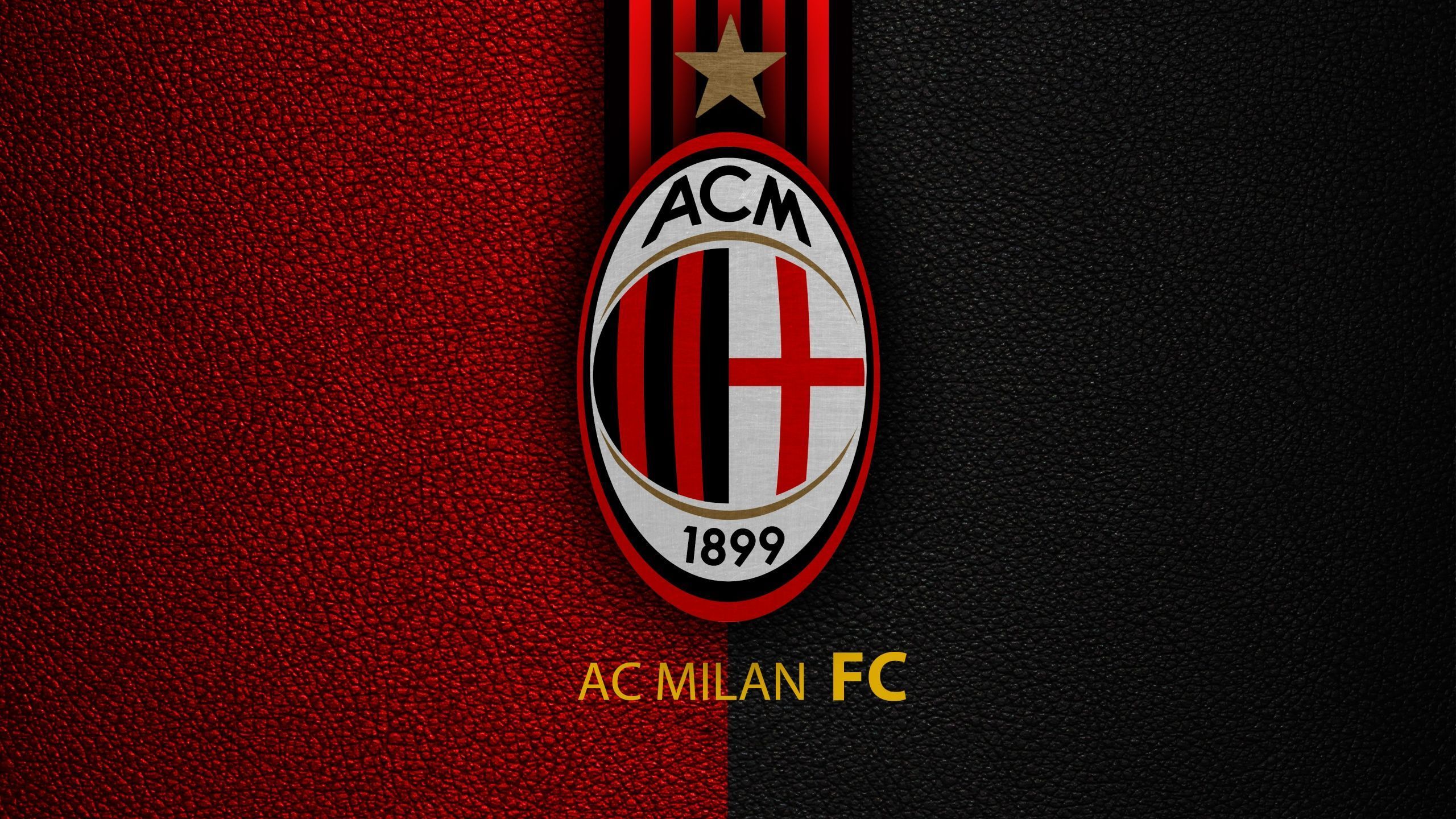 2560x1440 AC Milan Wallpaper 4K, Logo, Italian