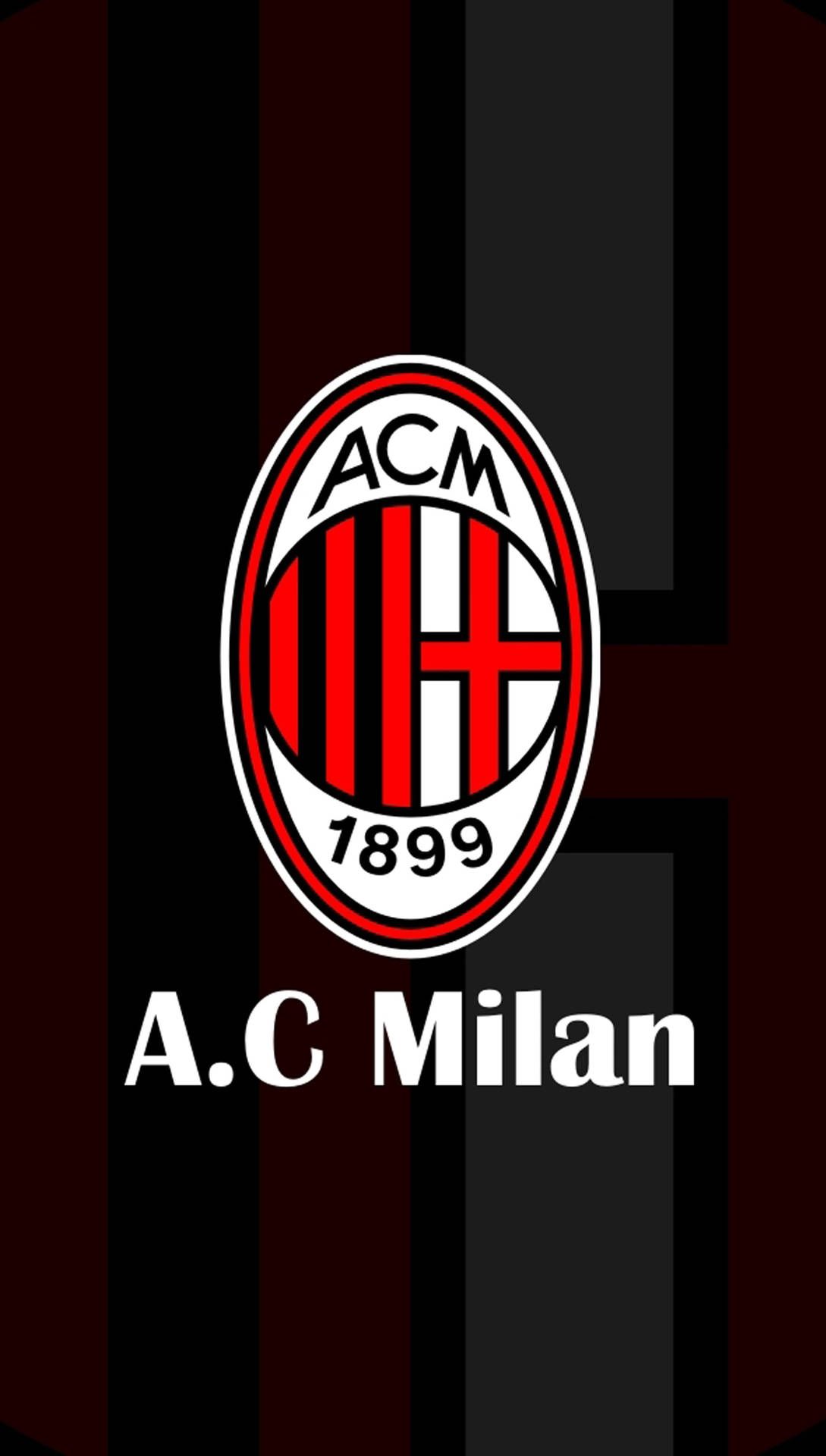 1089x1920 Ac Milan Dark Wallpaper