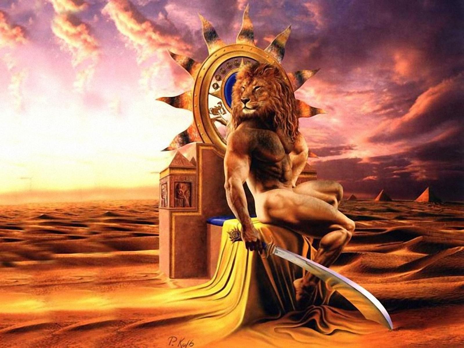 1600x1200 Lion leo zodiac wallpaper