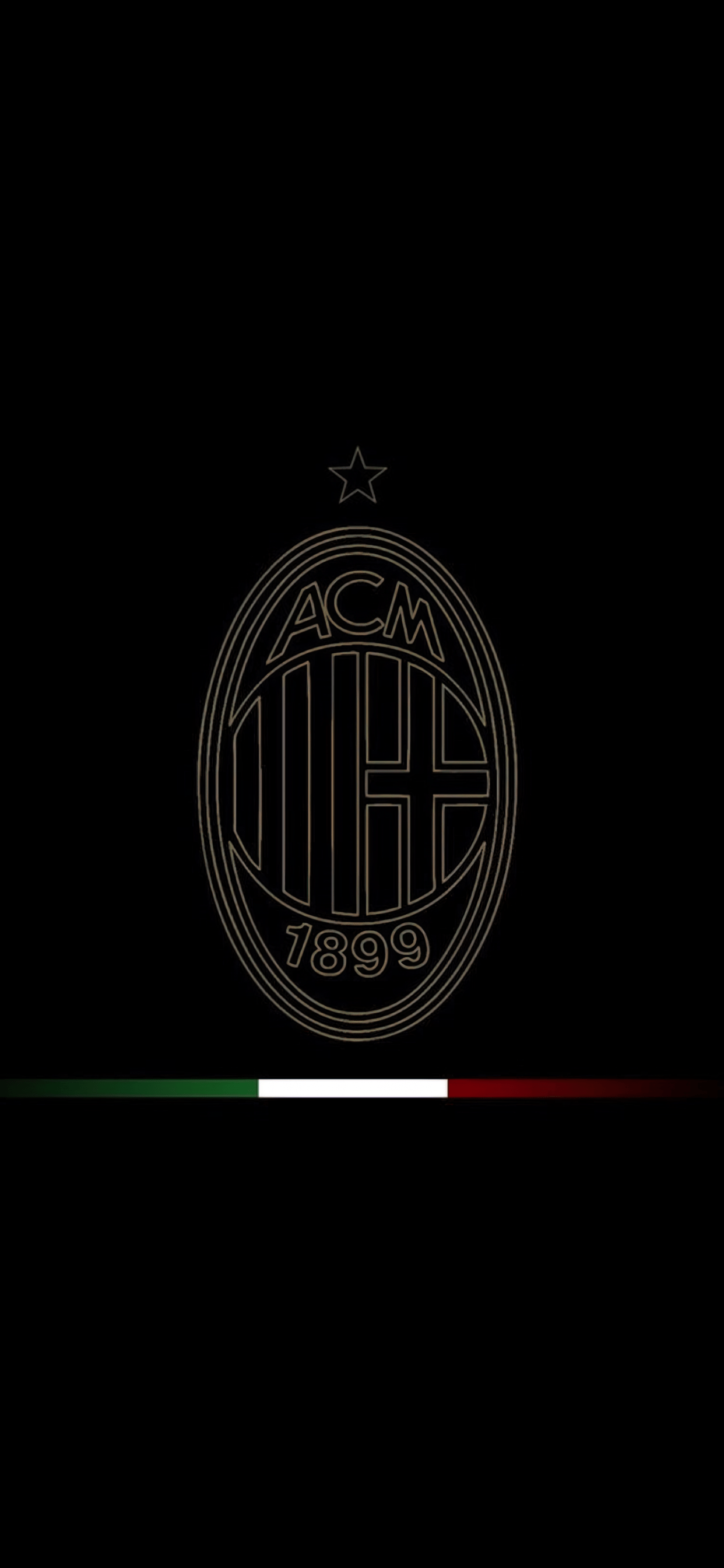 1242x2688 AC Milan Wallpaper 4K, Minimal logo, 5K