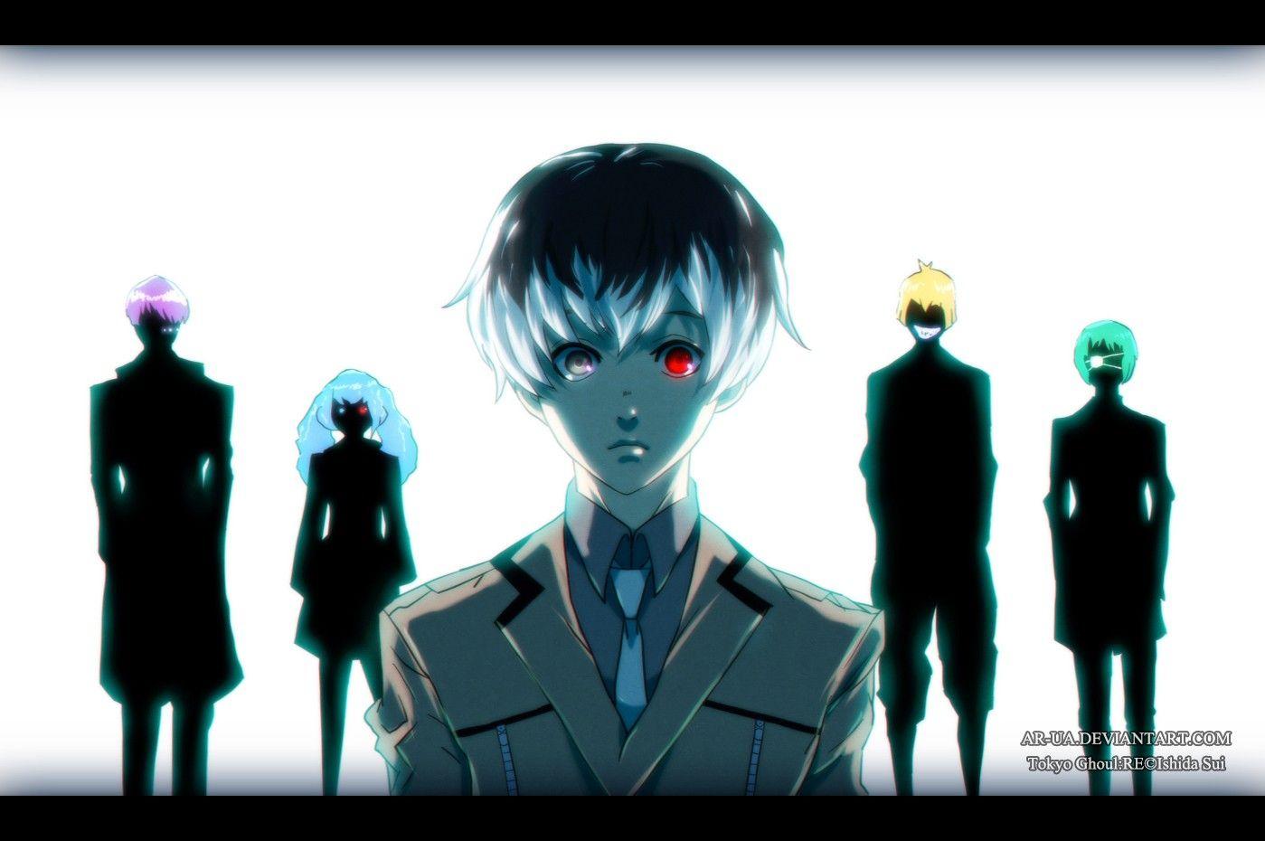 1399x930 Wallpaper : illustration, anime, cartoon, Tokyo Ghoul re, Haise