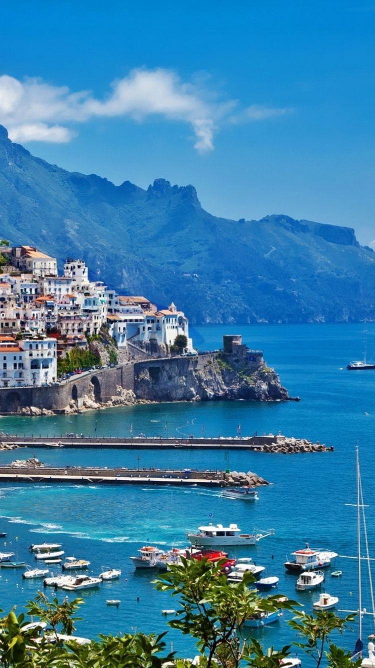 750x1334 Greece Island City Port Free Download Wallpaper for Phones