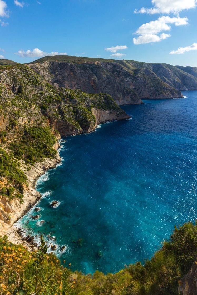748x1122 Zakynthos, Greece, Sea, Cliff, Landscape, Nature, Sky