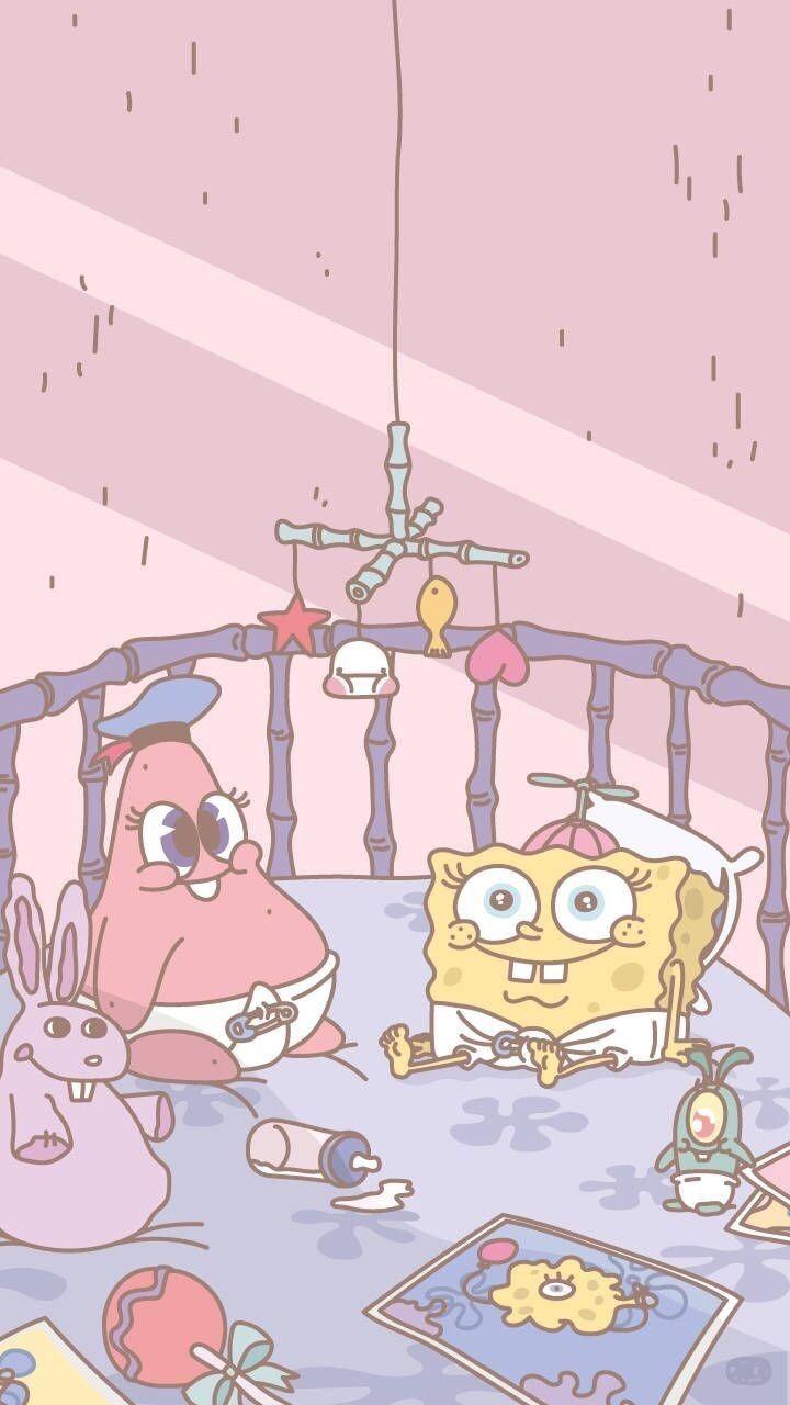 Iphone Aesthetic Cute Spongebob Wallpaper