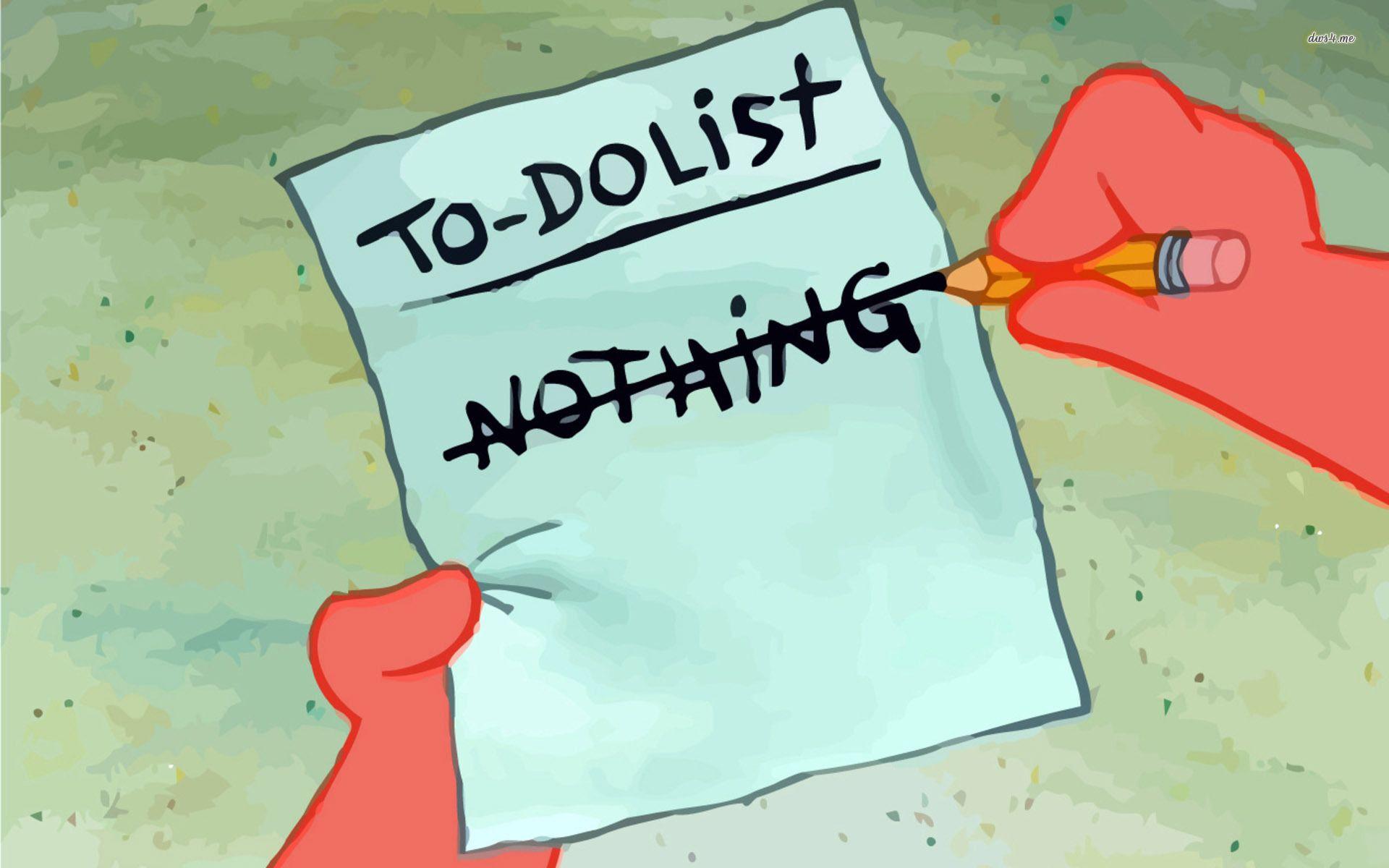 1920x1200 SpongeBob to do list wallpaper wallpaper