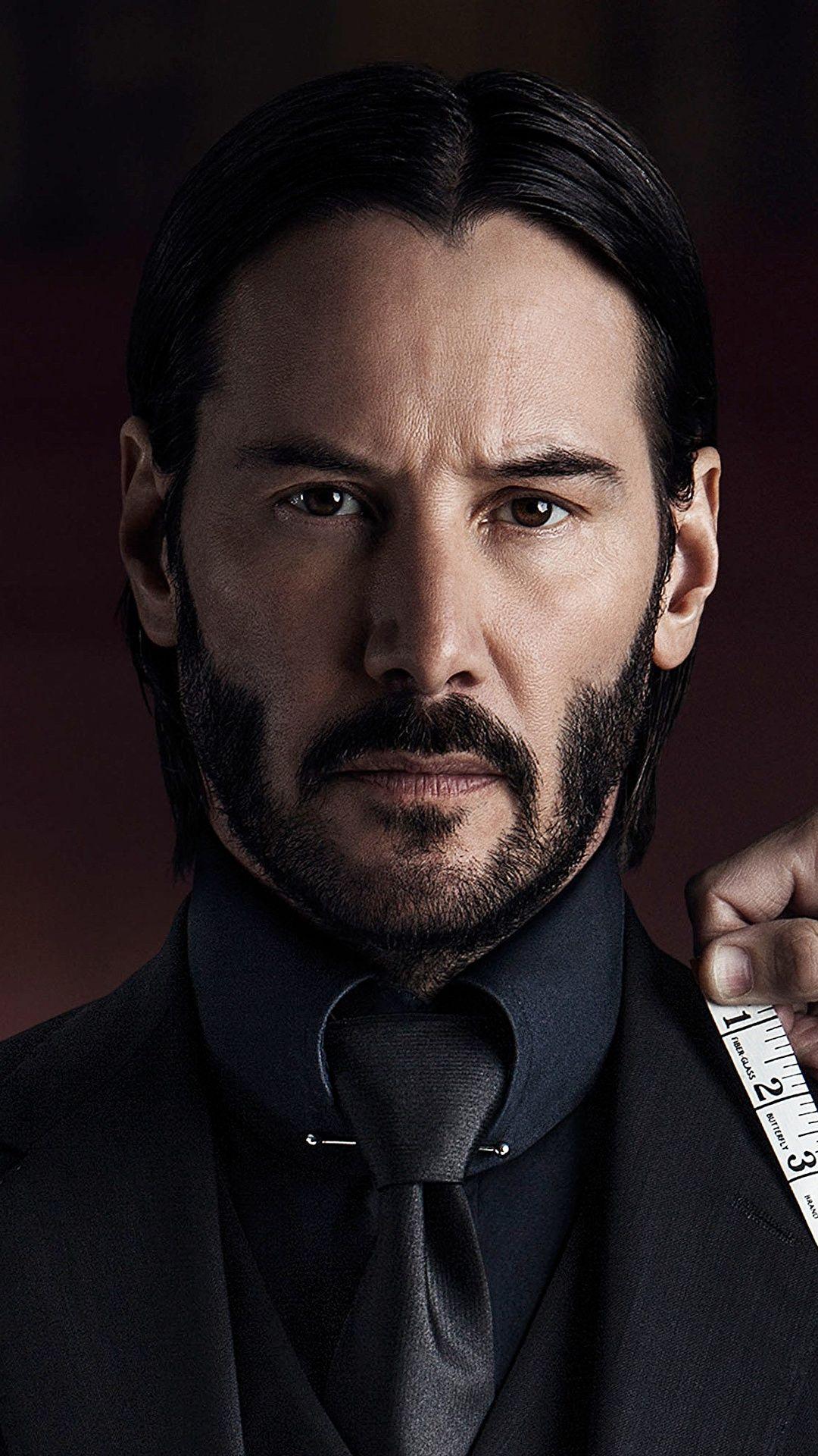 1080x1920 Photo Celebrities Keanu Reeves Men bearded John Wick: 1080x1920