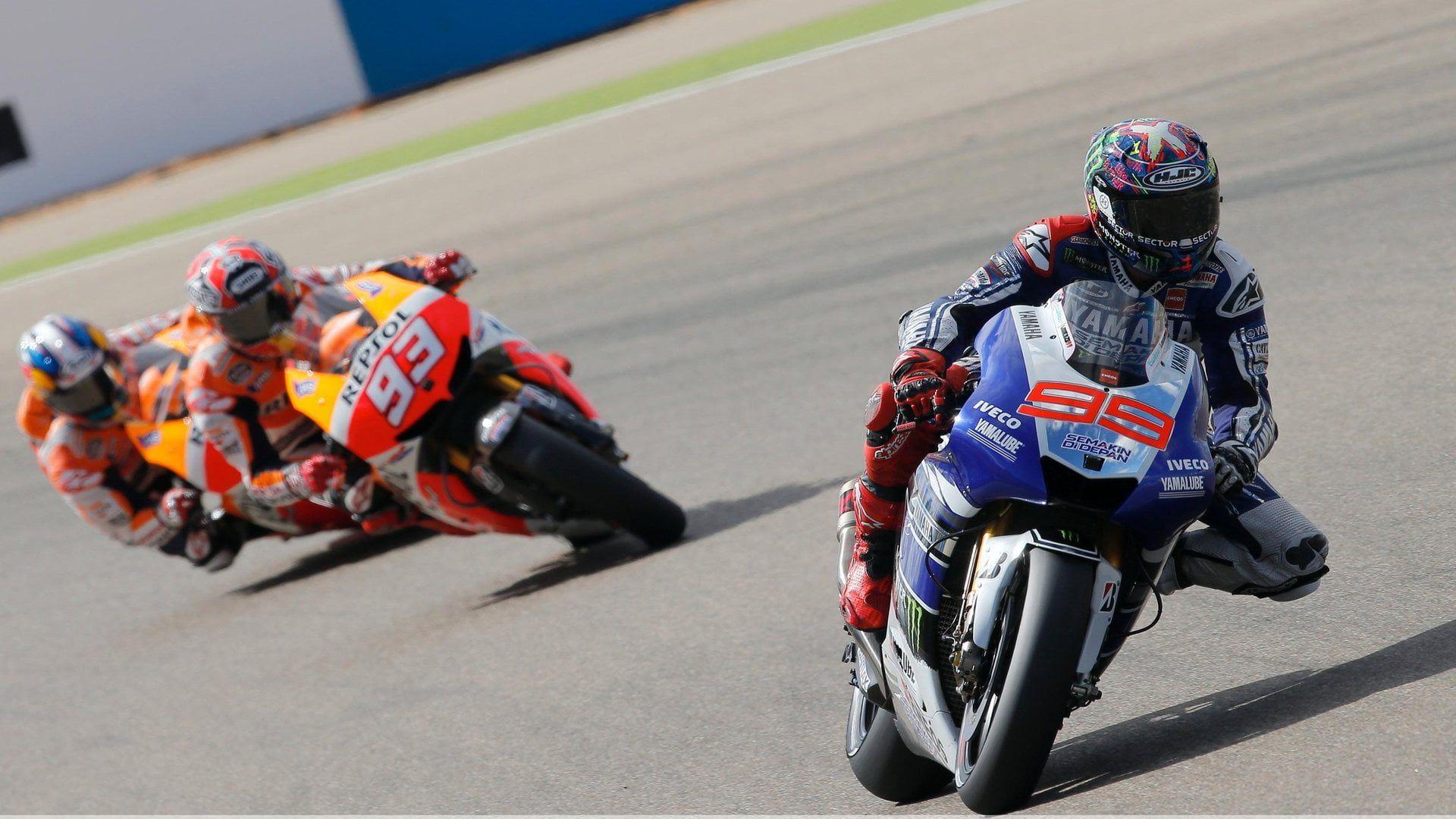 1920x1080 Blue sports bike, Jorge Lorenzo, motorcycle, Moto GP, Marc