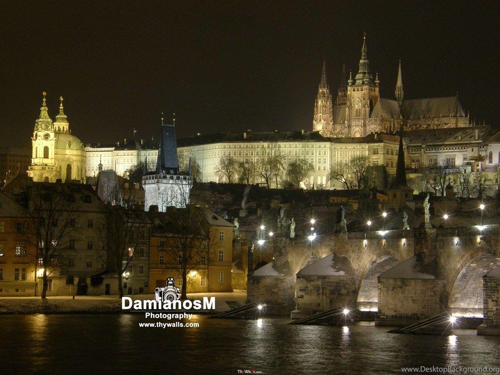 1024x768 Wallpaper HD Prague Castle Charles Bridge ThyWalls.com Desktop