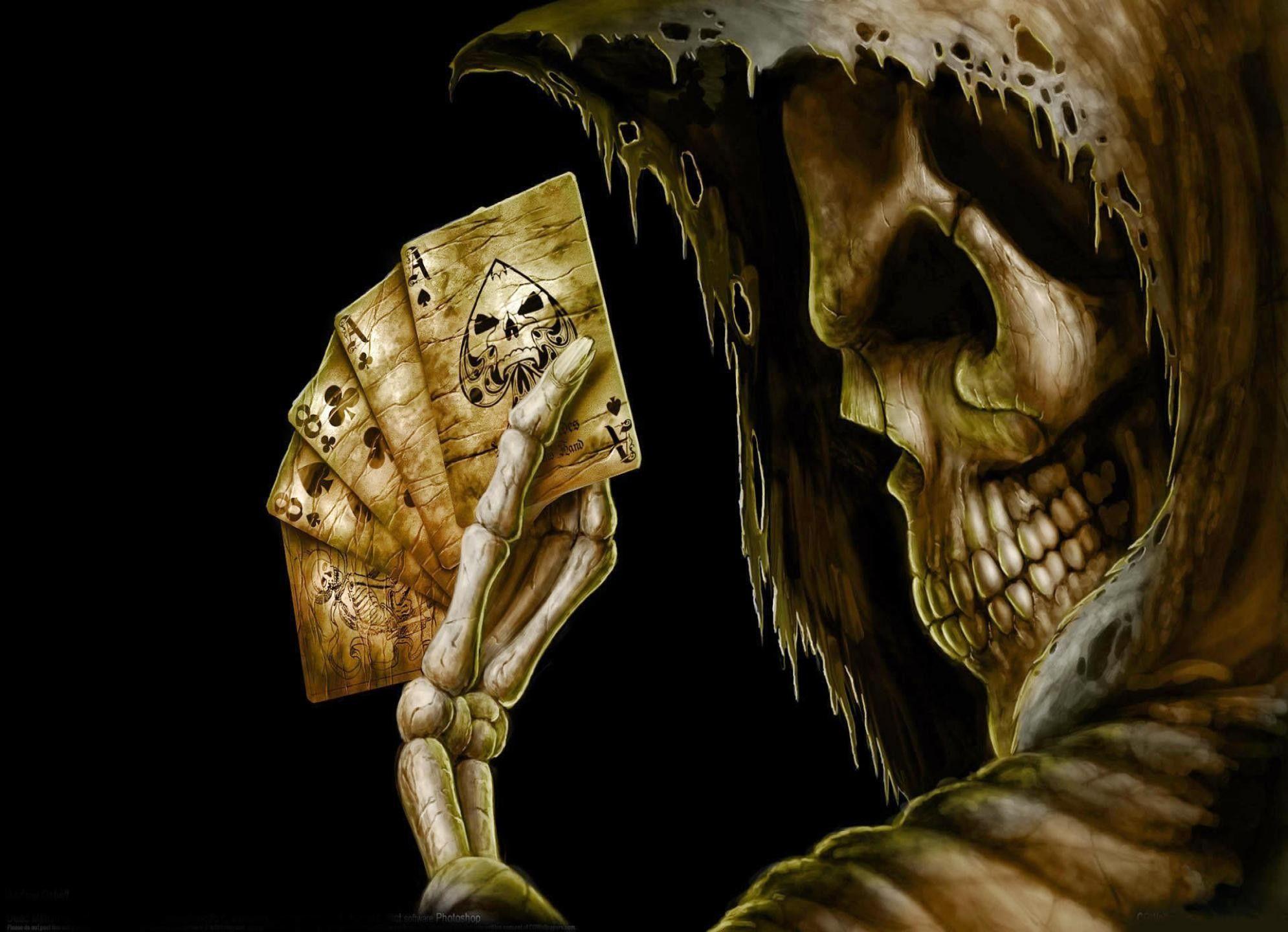 1990x1440 Scary Skeleton Wallpaper
