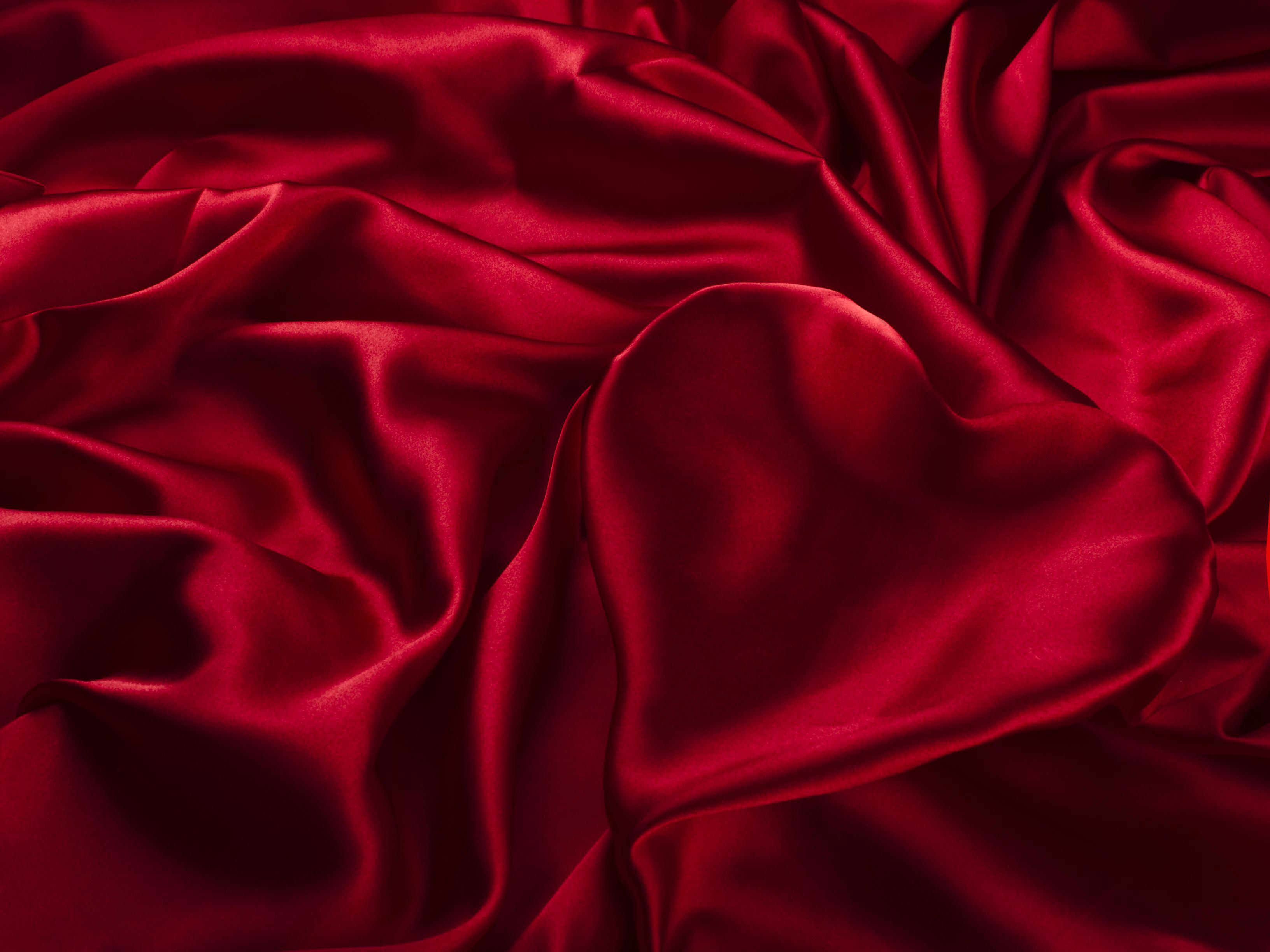 3264x2448 Tải xuống miễn phí Hình nền kết cấu lụa satin vải màu đỏ trái tim