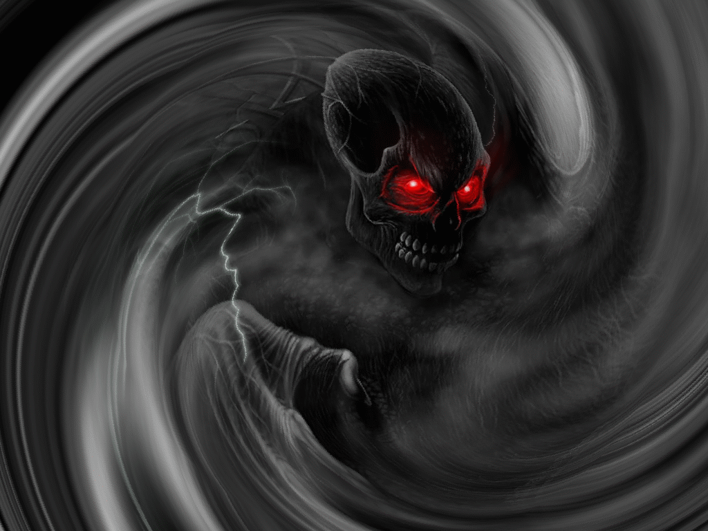 1024x768 Free download Scary Halloween Spooky Skull Wallpaper 1024 X