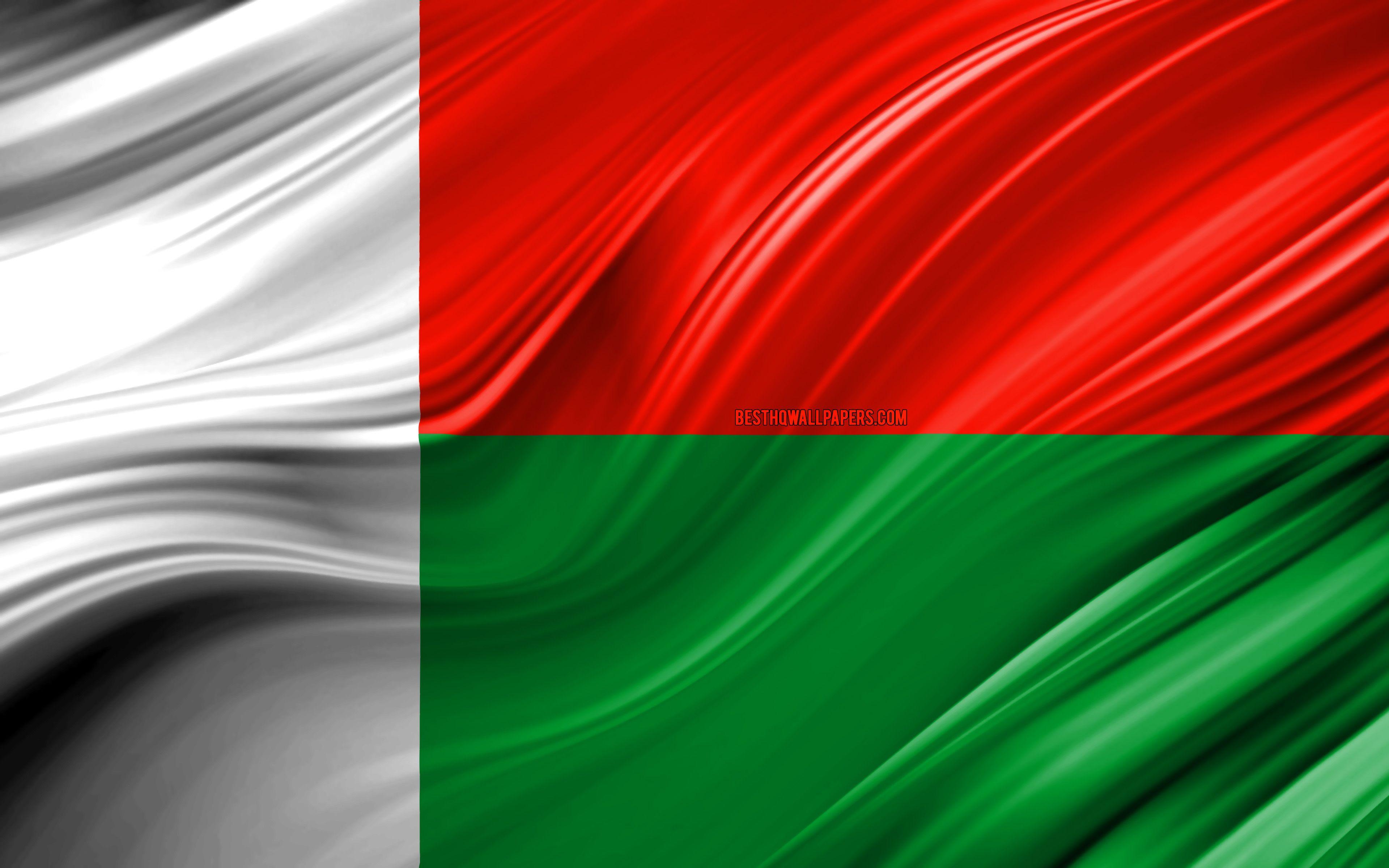 3840x2400 Download wallpaper 4k, Madagascar flag, African countries