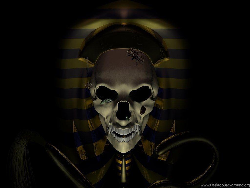 1024x768 Anubis Dog And Skull 4k Wallpaper Mythology