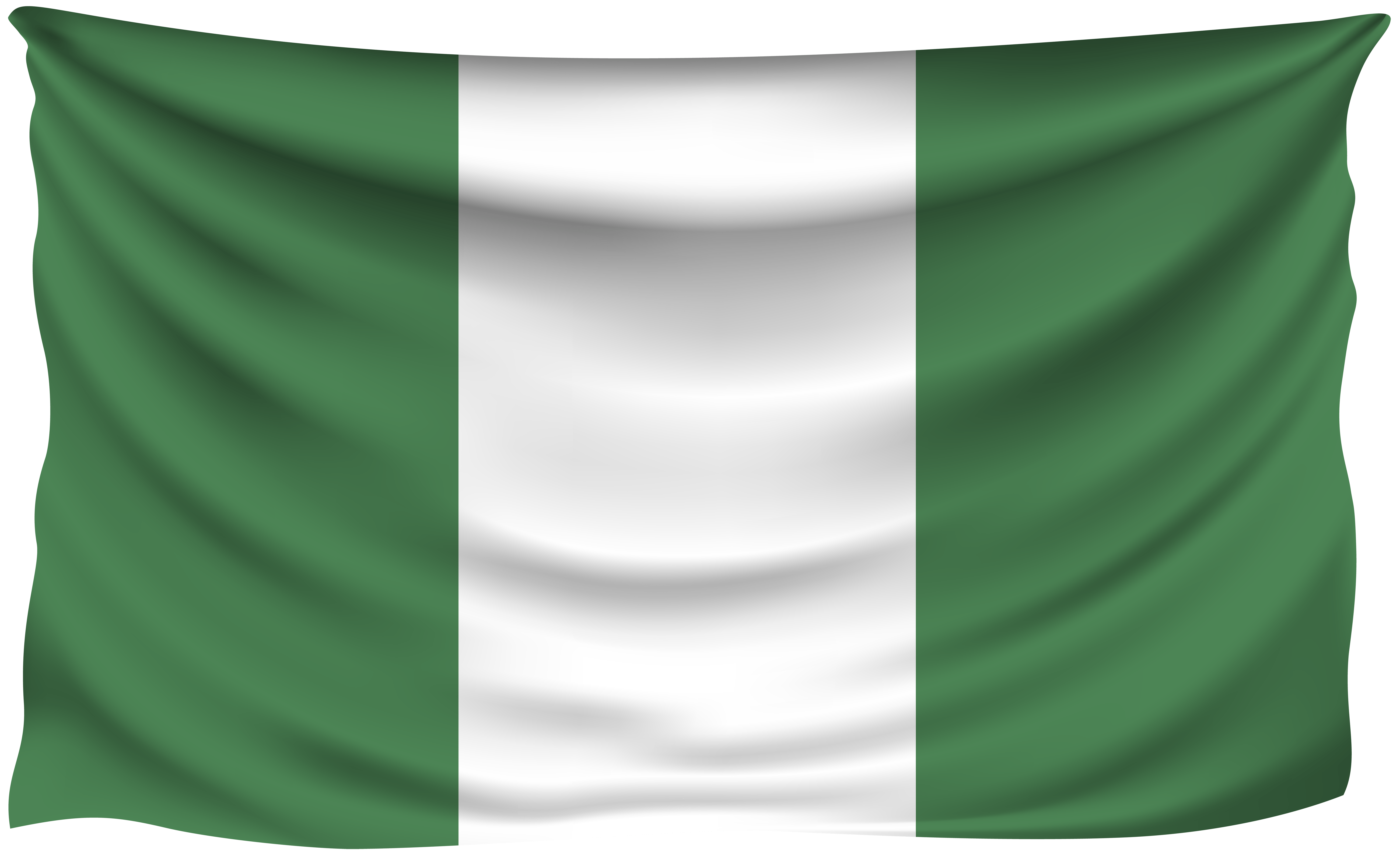 8000x4893 Nigeria Wrinkled Flag Quality