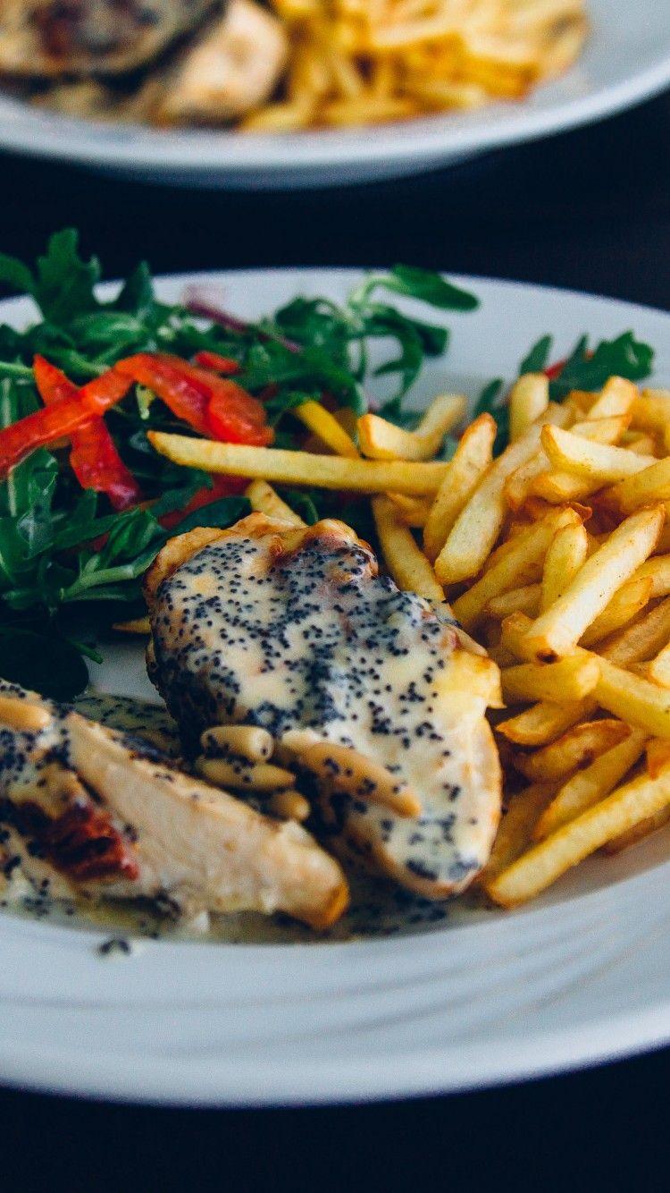750x1334 Seafood Dish With French Fries HD Wallpaper iPhone 6 / 6S