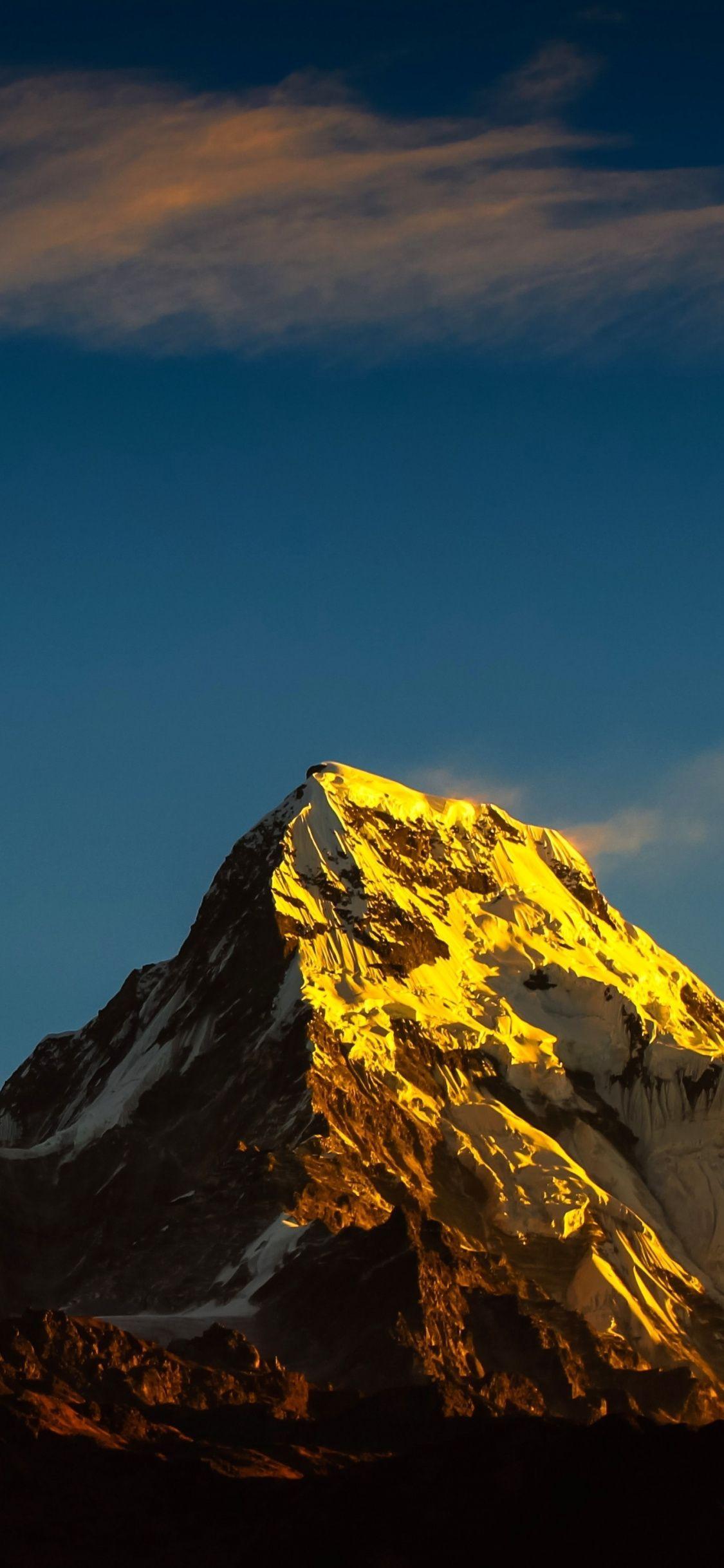 1125x2436 Annapurna Massif, Himalayas, cliff, mountains, 1125x2436