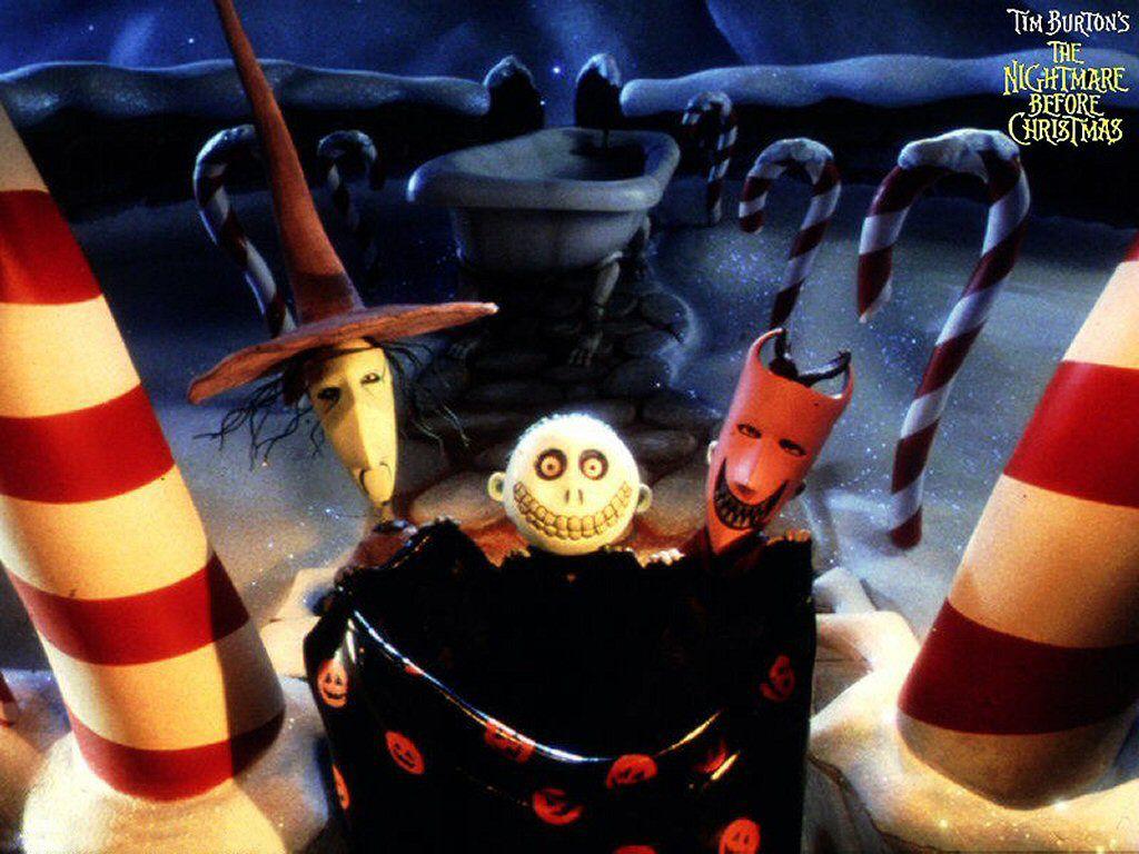 1024x768 Nightmare before Christmas hình nền: Tim Burton