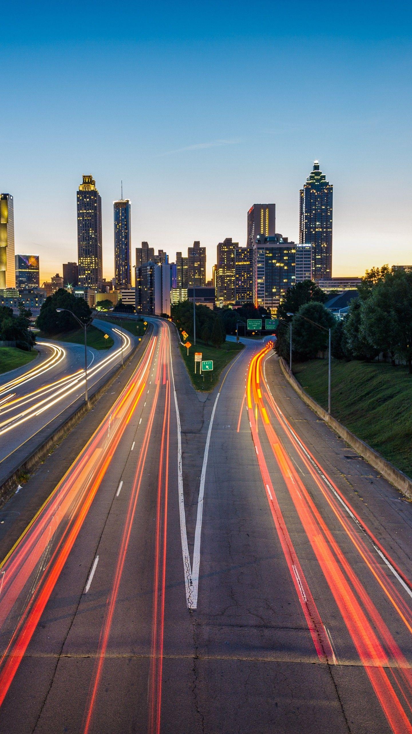 1440x2560 Atlanta Usa Road Skyscrapers Wallpaper - [1440x2560]