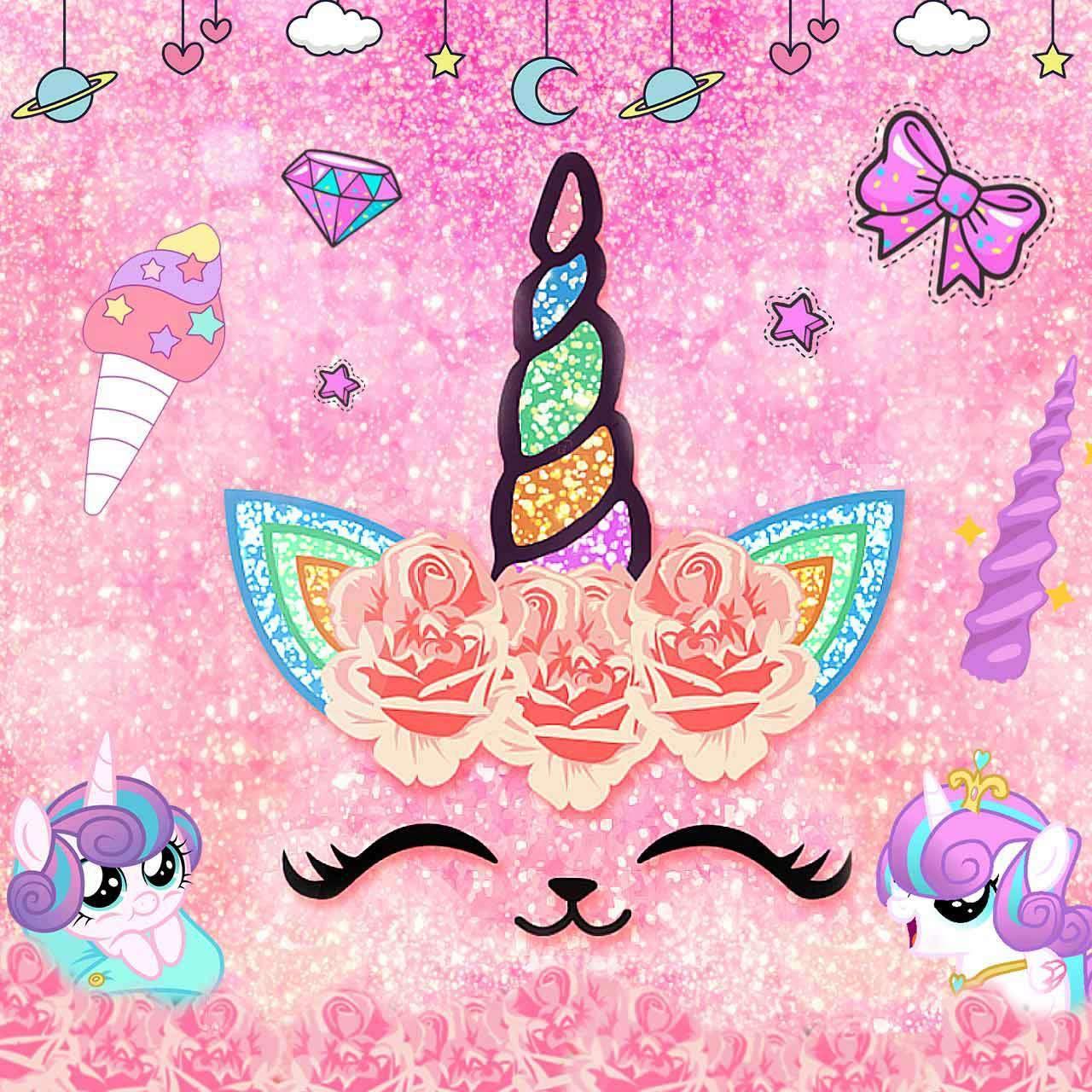 1280x1280 Flower Unicorn Cat for Android